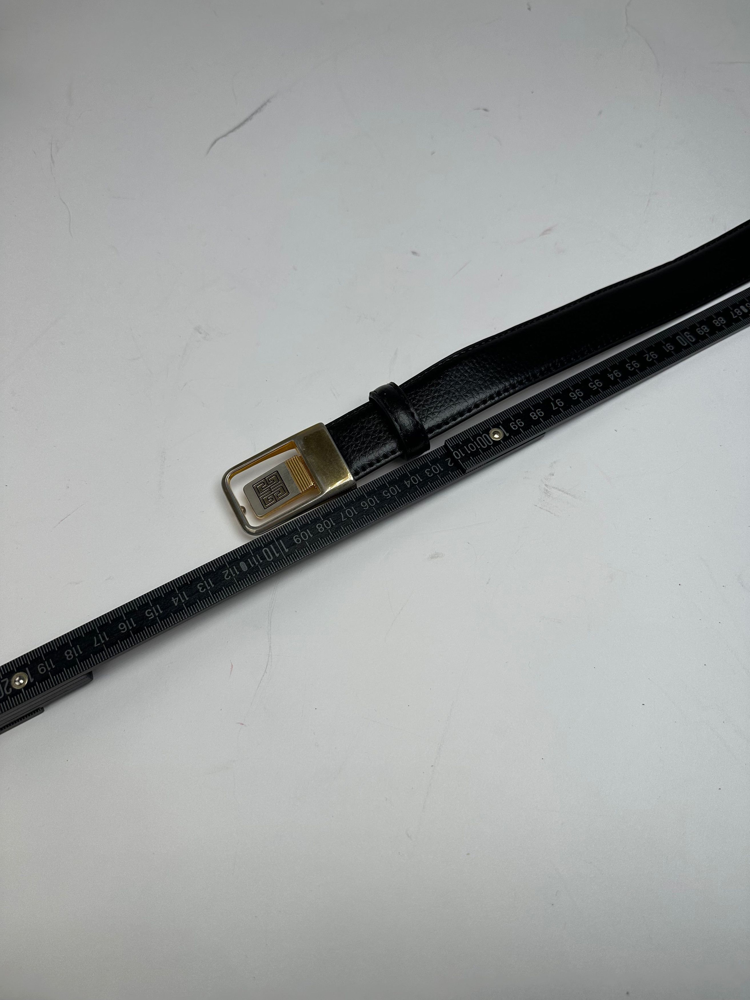 Givenchy Vintage Snake Emblossed Leather Belt Black Size ONE SIZE - 6 Thumbnail