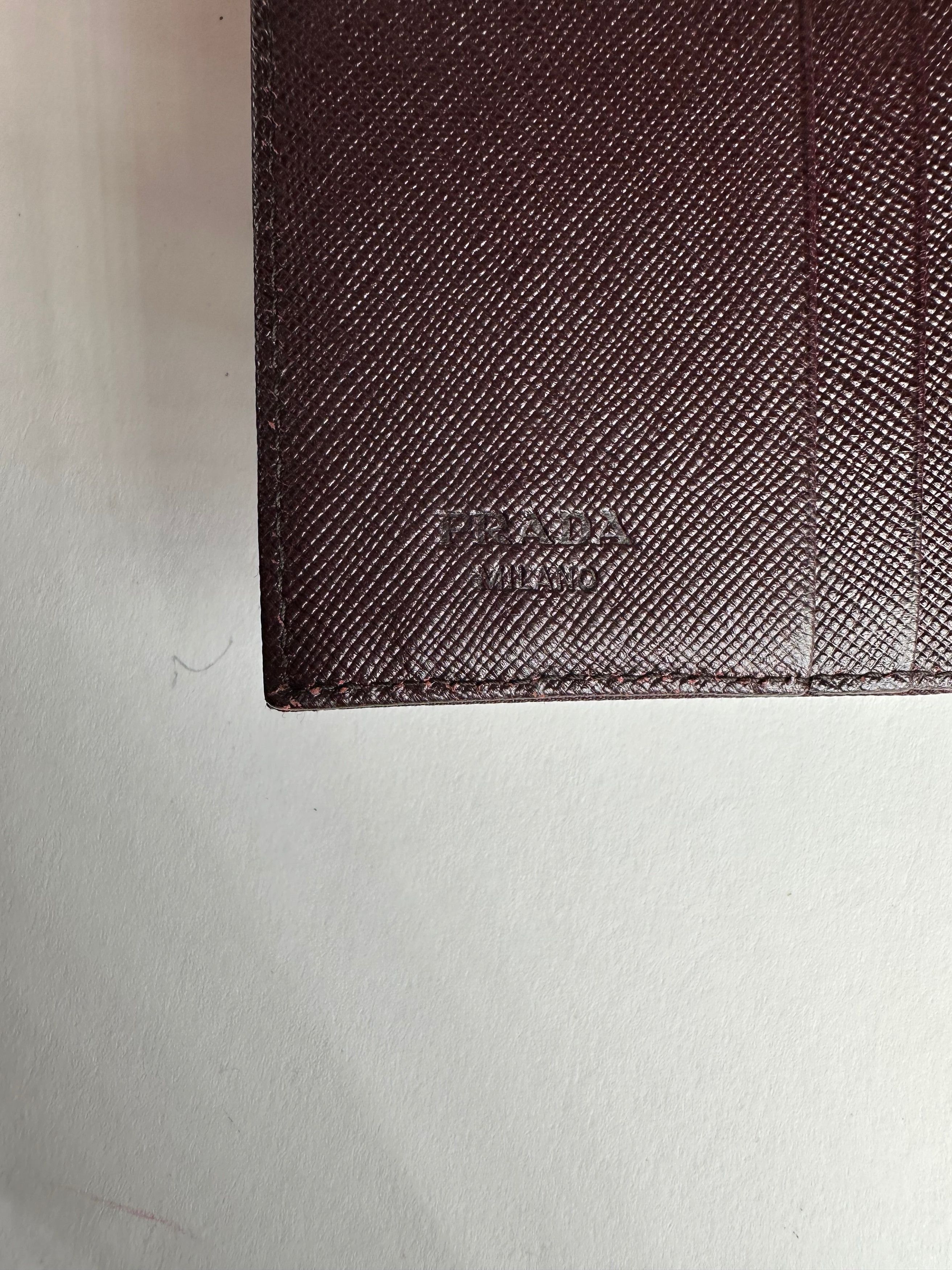 Prada Vintage Triangle Logo Polyester/Leather Wallet Purple Size ONE SIZE - 4 Thumbnail