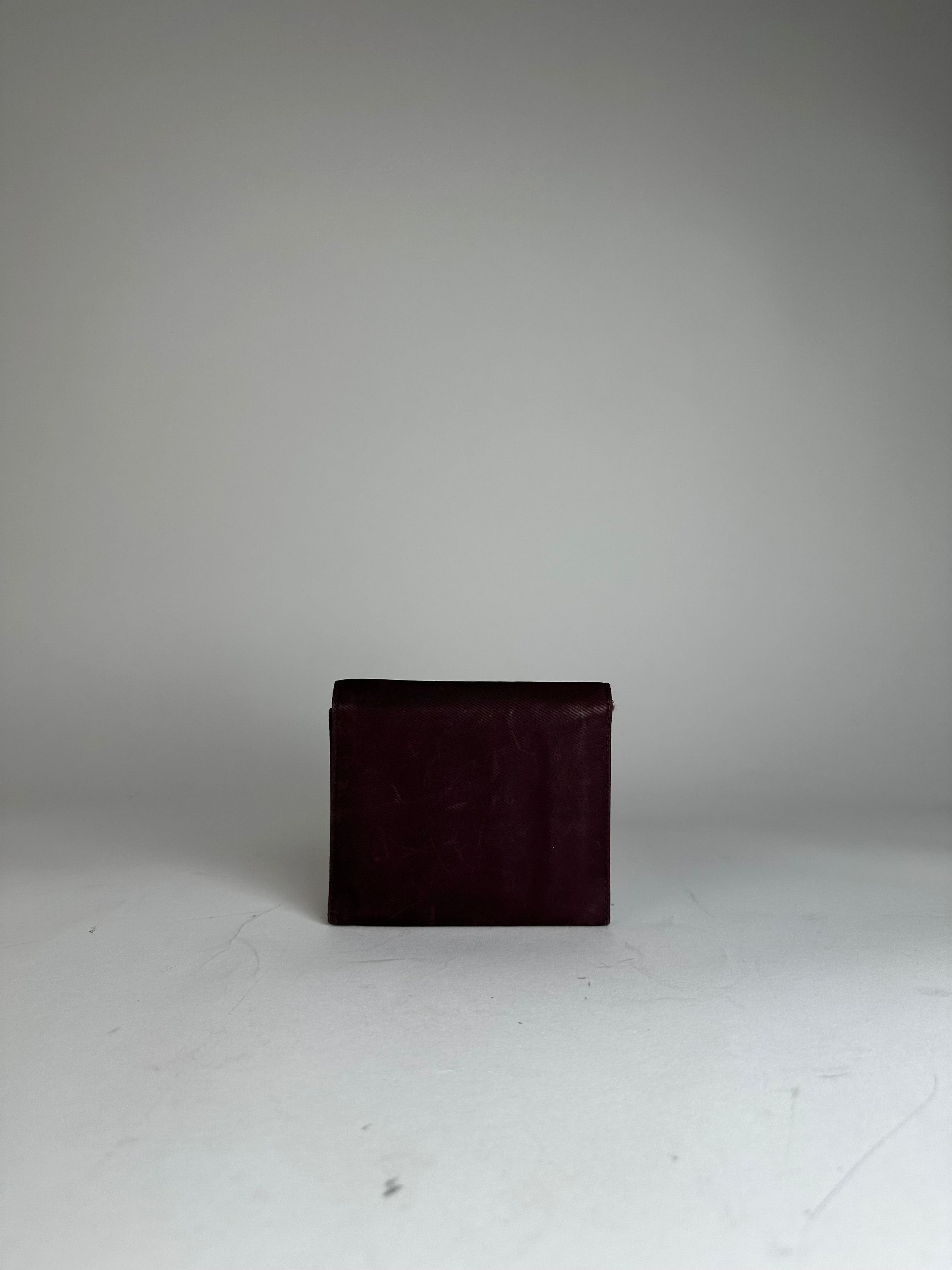 Prada Vintage Triangle Logo Polyester/Leather Wallet Purple Size ONE SIZE - 10 Thumbnail