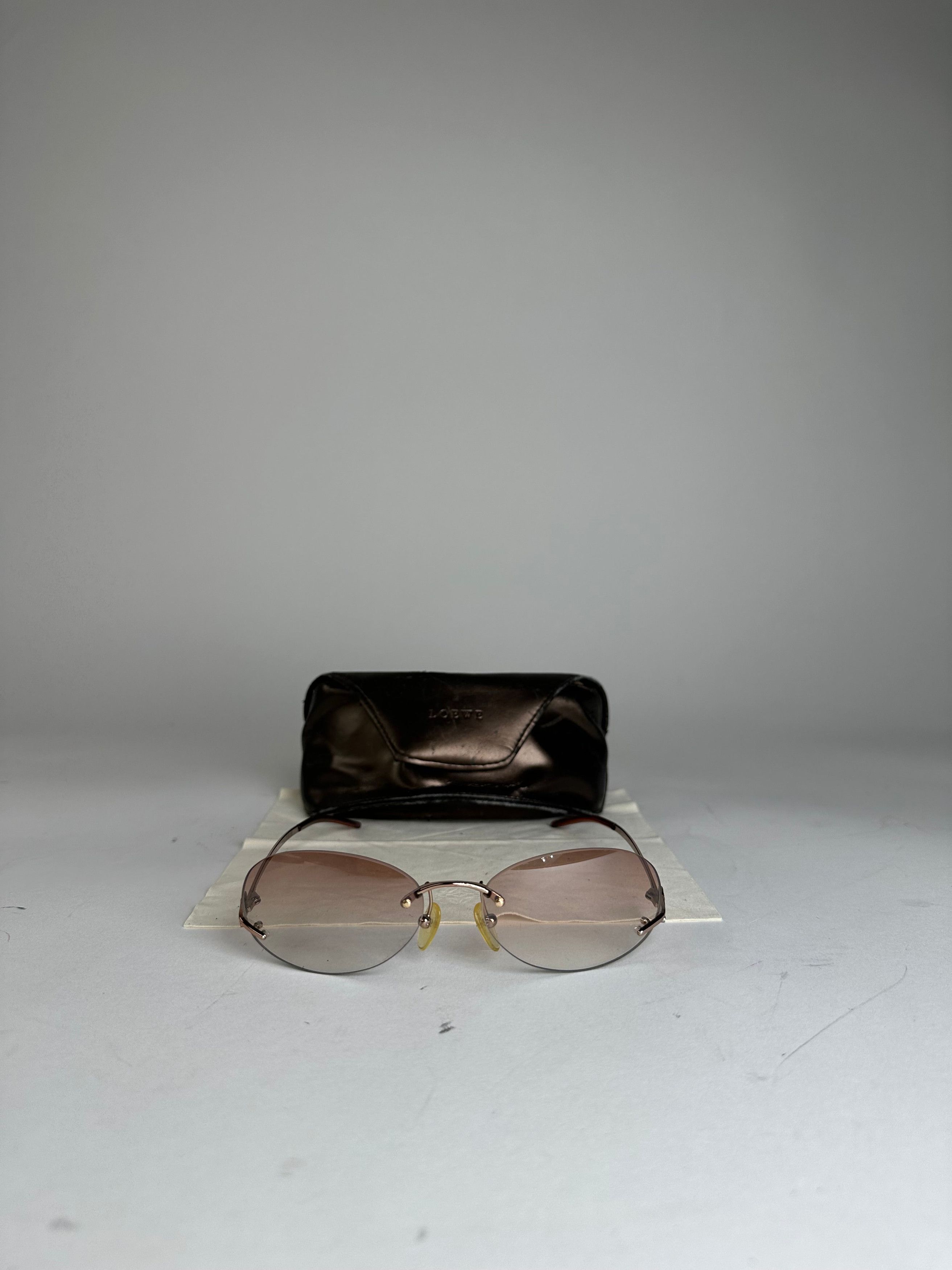 Loewe Vintage Madrid Rimless Sunglasses Purple Silver Size ONE SIZE - 2 Thumbnail