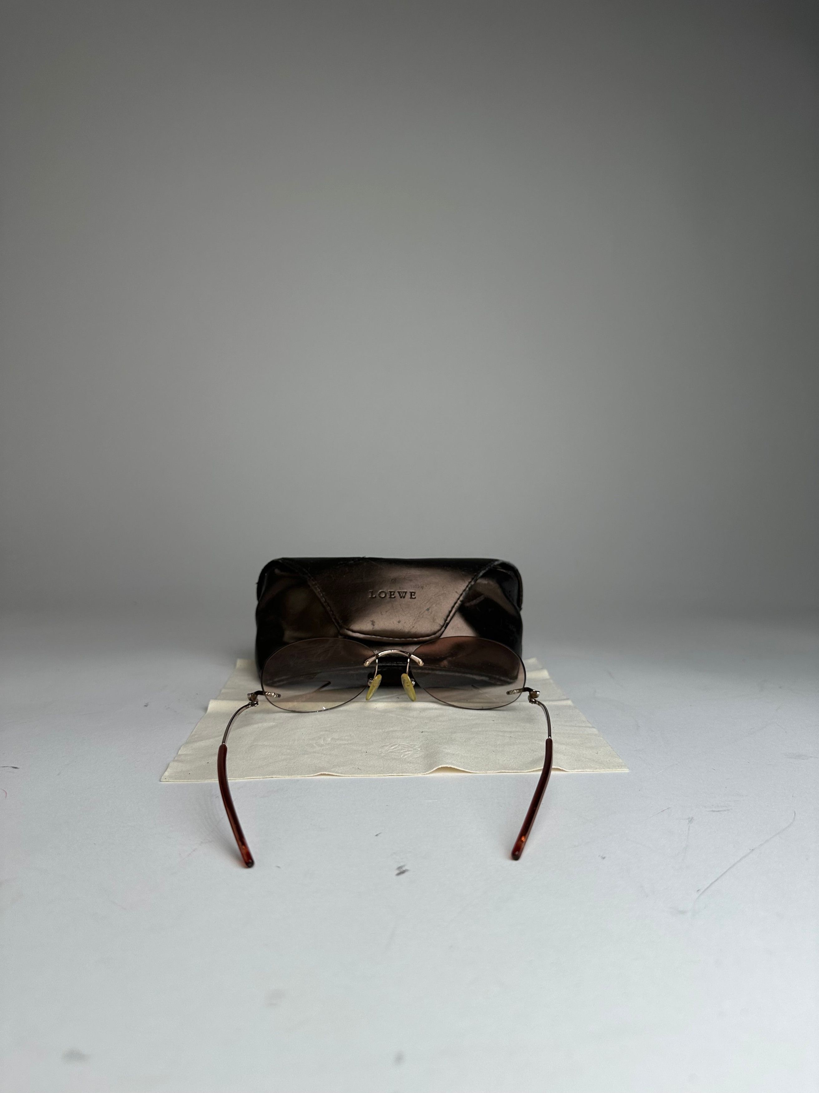 Loewe Vintage Madrid Rimless Sunglasses Purple Silver Size ONE SIZE - 4 Thumbnail
