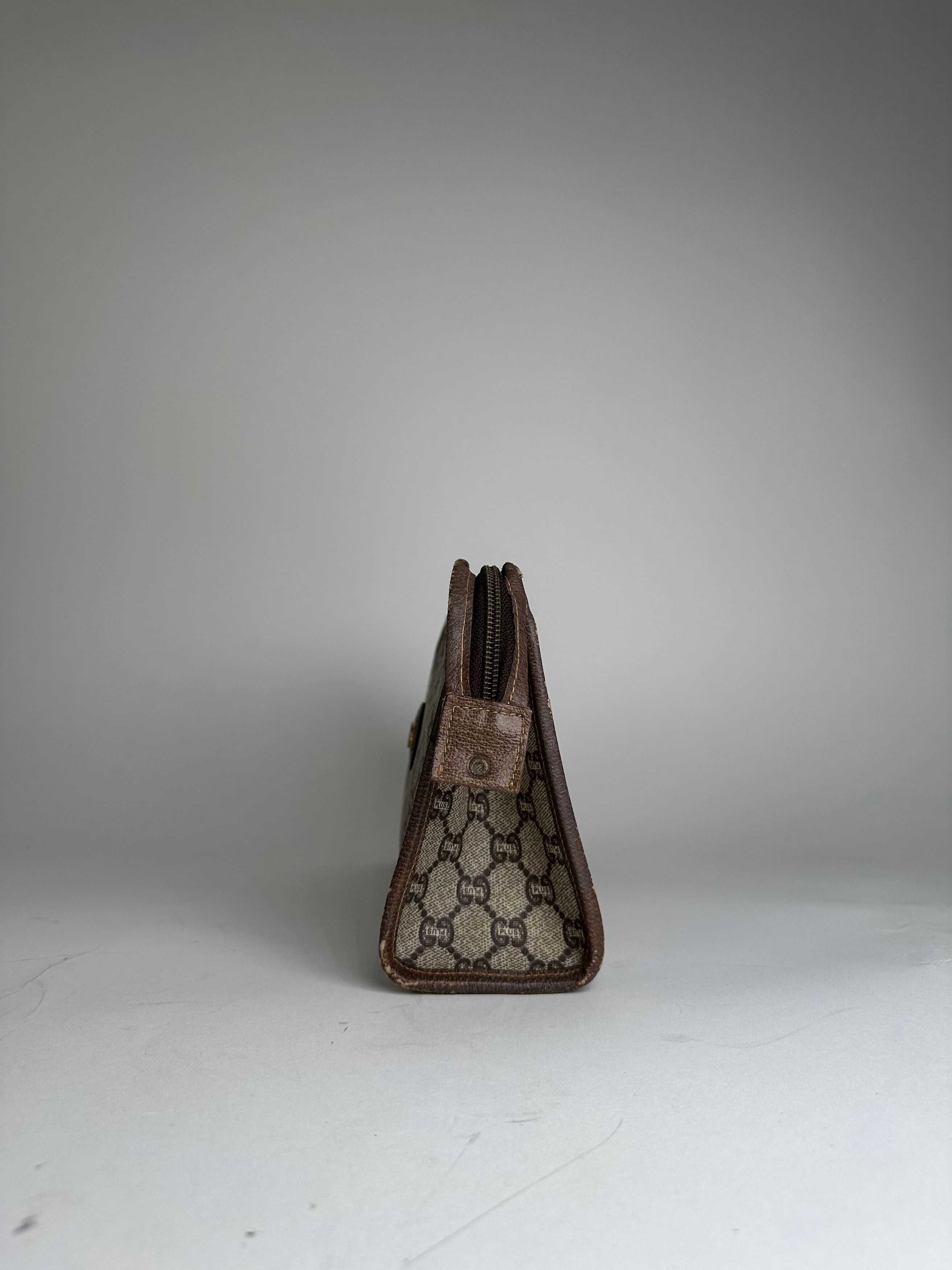 Gucci Vintage Leather Clutch Grey Brown Size ONE SIZE - 5 Thumbnail