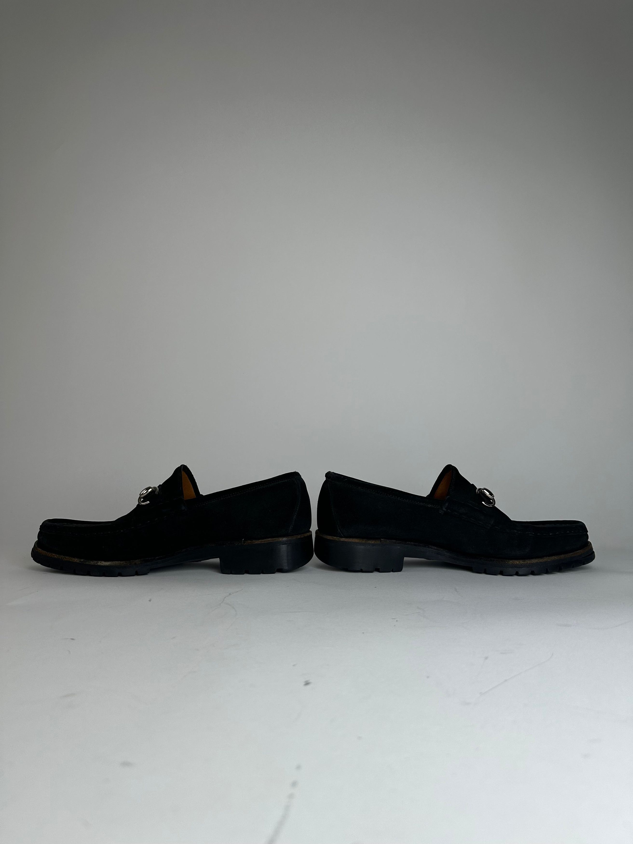 Gucci Vintage Suede Horsebit Loafer Black Size US 7.5 / EU 40-41 - 7 Thumbnail