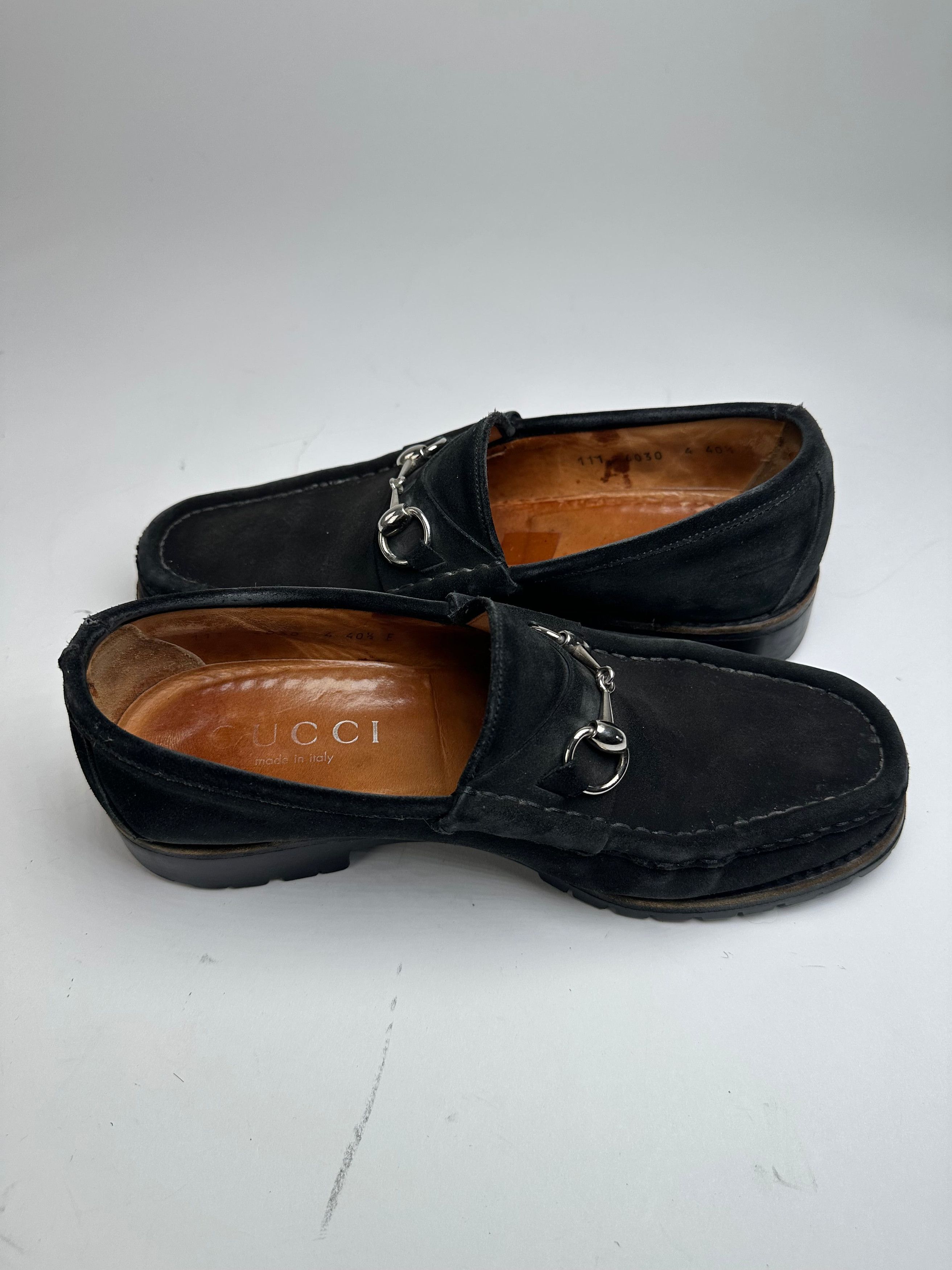 Gucci Vintage Suede Horsebit Loafer Black Size US 7.5 / EU 40-41 - 9 Thumbnail
