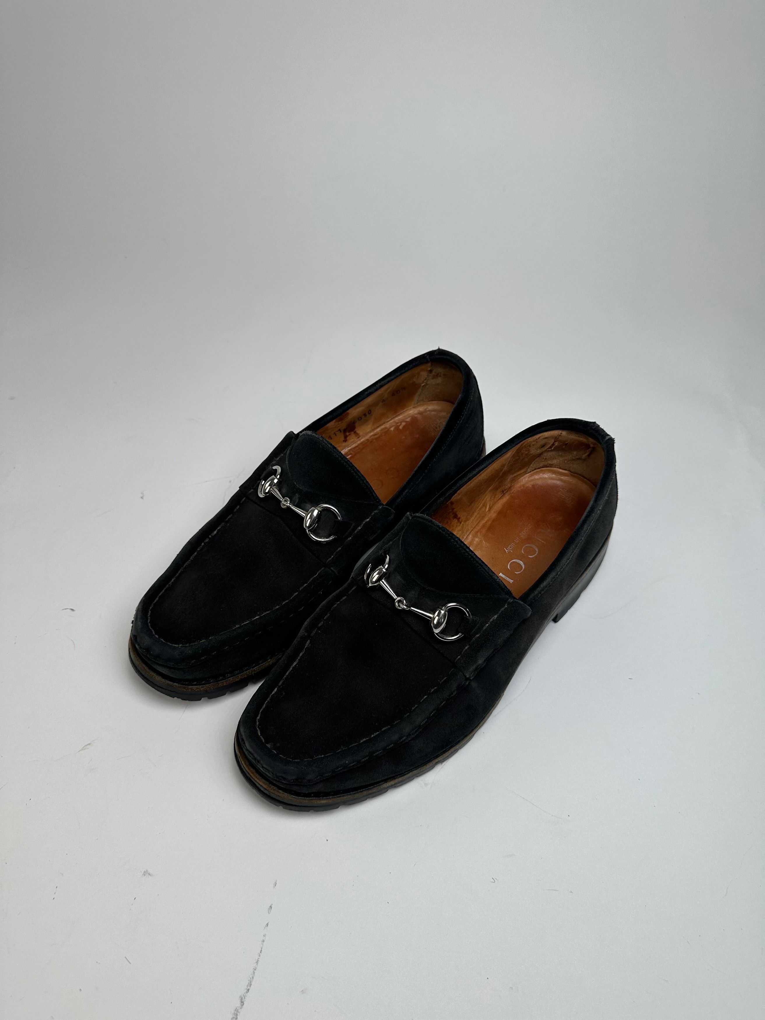 Gucci Vintage Suede Horsebit Loafer Black Size US 7.5 / EU 40-41 - 2 Thumbnail