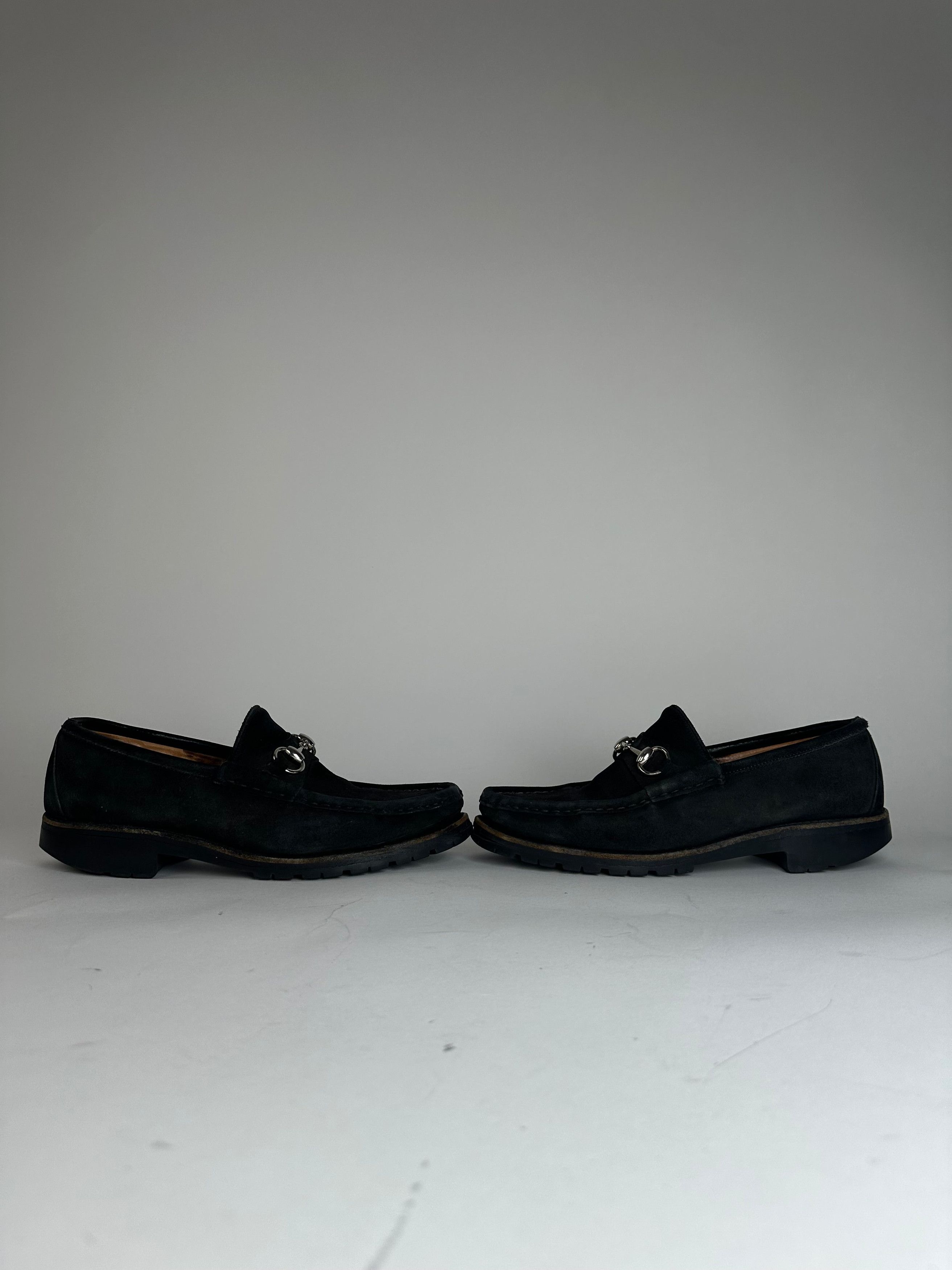 Gucci Vintage Suede Horsebit Loafer Black Size US 7.5 / EU 40-41 - 8 Thumbnail