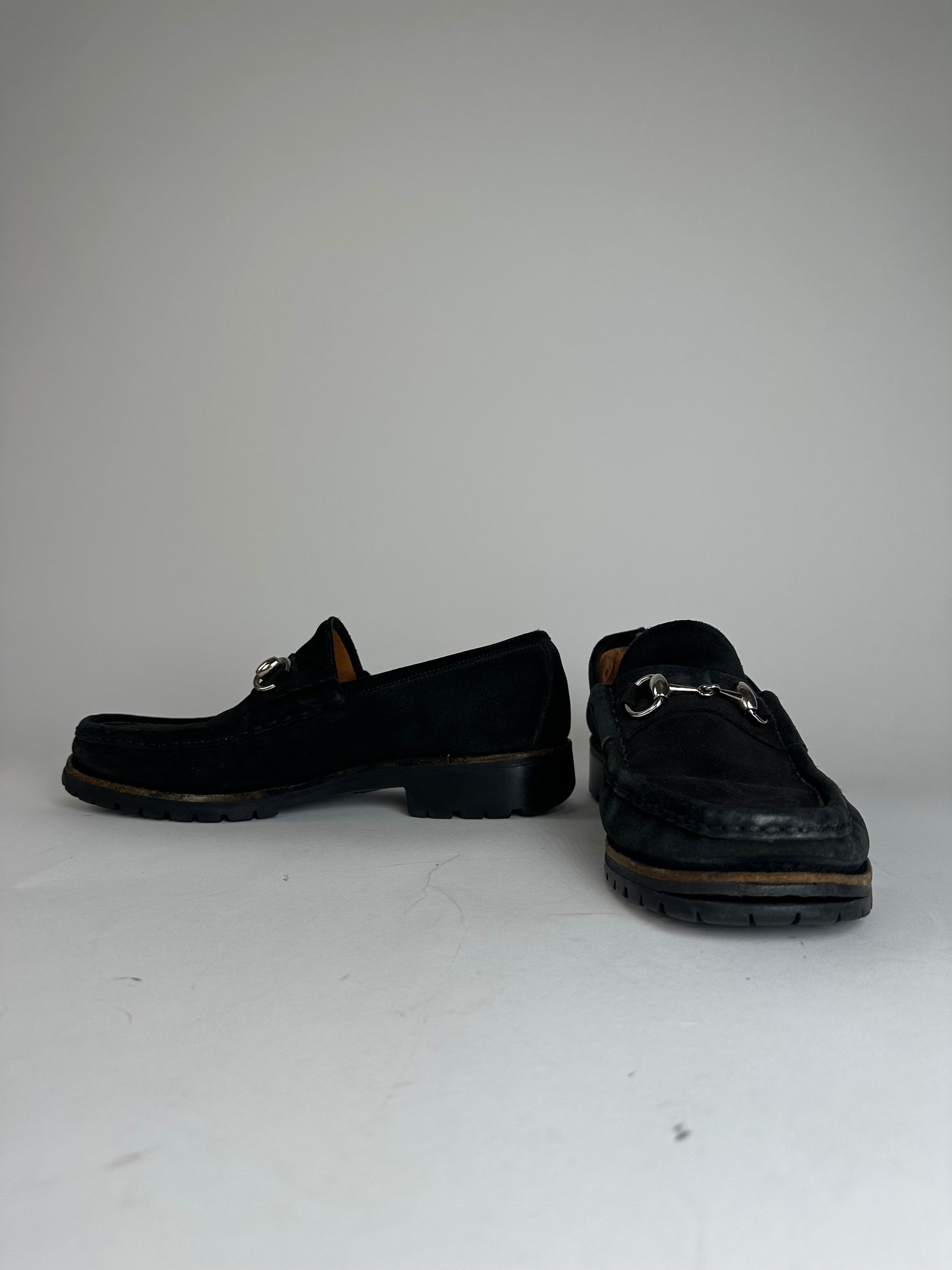 Gucci Vintage Suede Horsebit Loafer Black Size US 7.5 / EU 40-41 - 6 Thumbnail