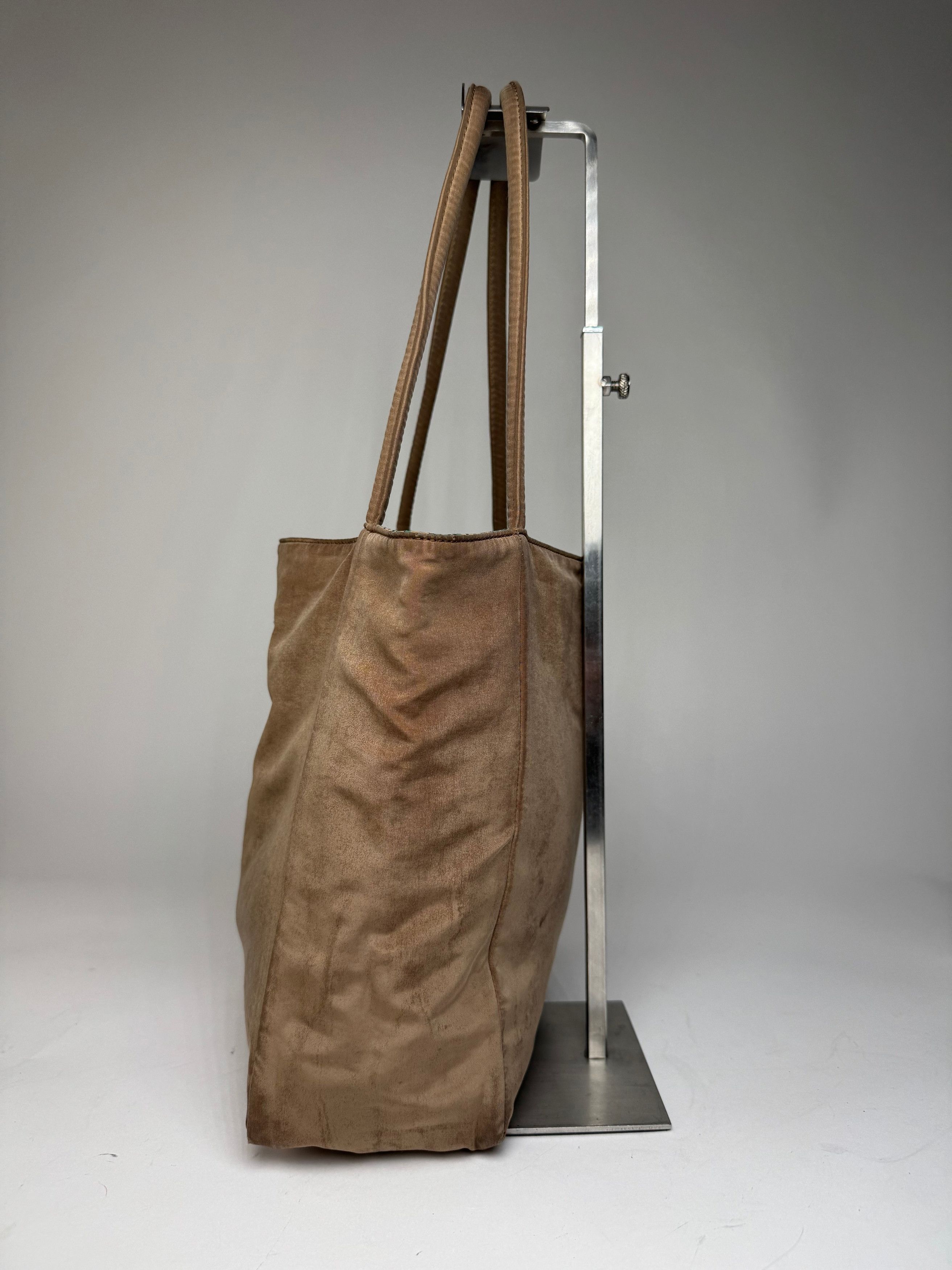 Bottega Veneta Vintage Reversible Canvas Polyester Shopper Brown / Leopard Size ONE SIZE - 7 Thumbnail