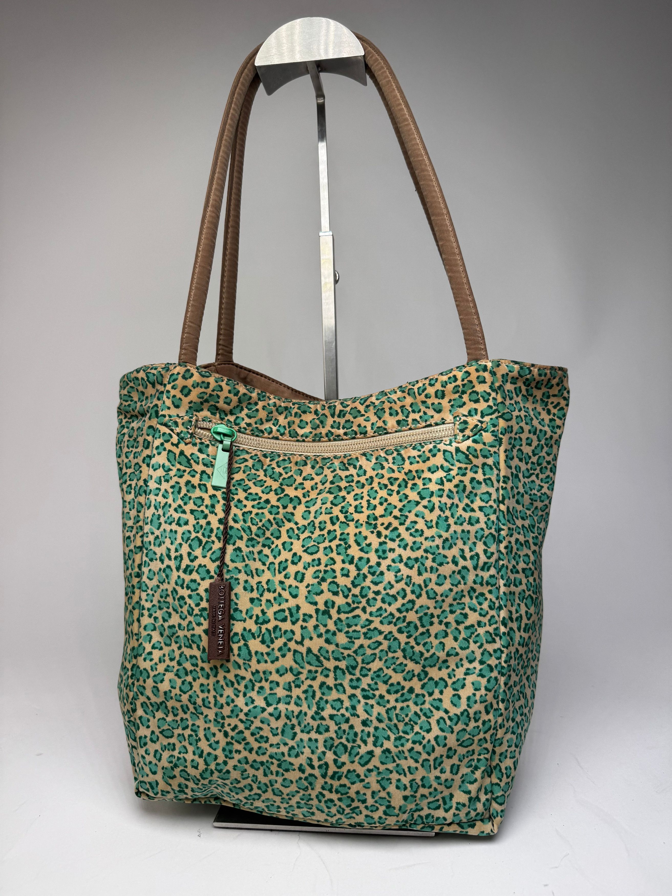Bottega Veneta Vintage Reversible Canvas Polyester Shopper Brown / Leopard Size ONE SIZE - 2 Thumbnail