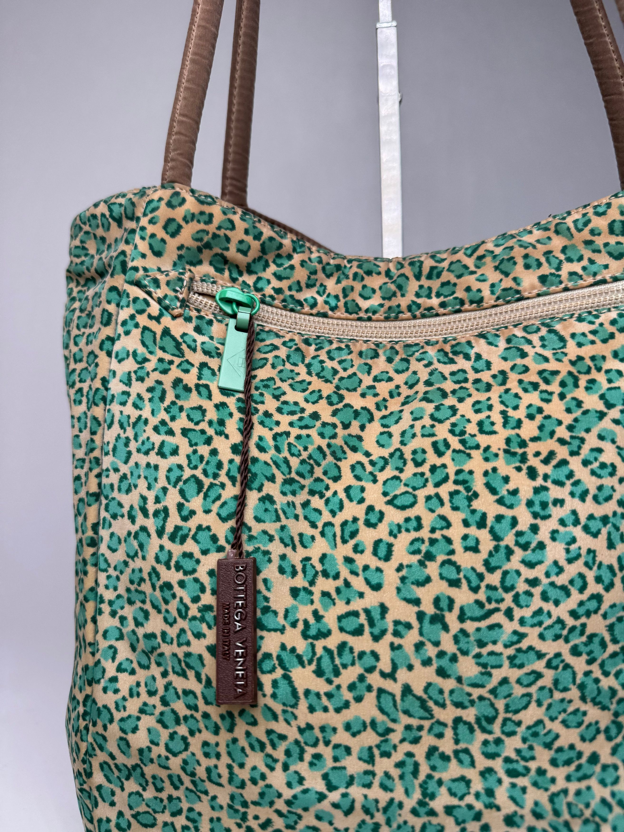 Bottega Veneta Vintage Reversible Canvas Polyester Shopper Brown / Leopard Size ONE SIZE - 8 Thumbnail