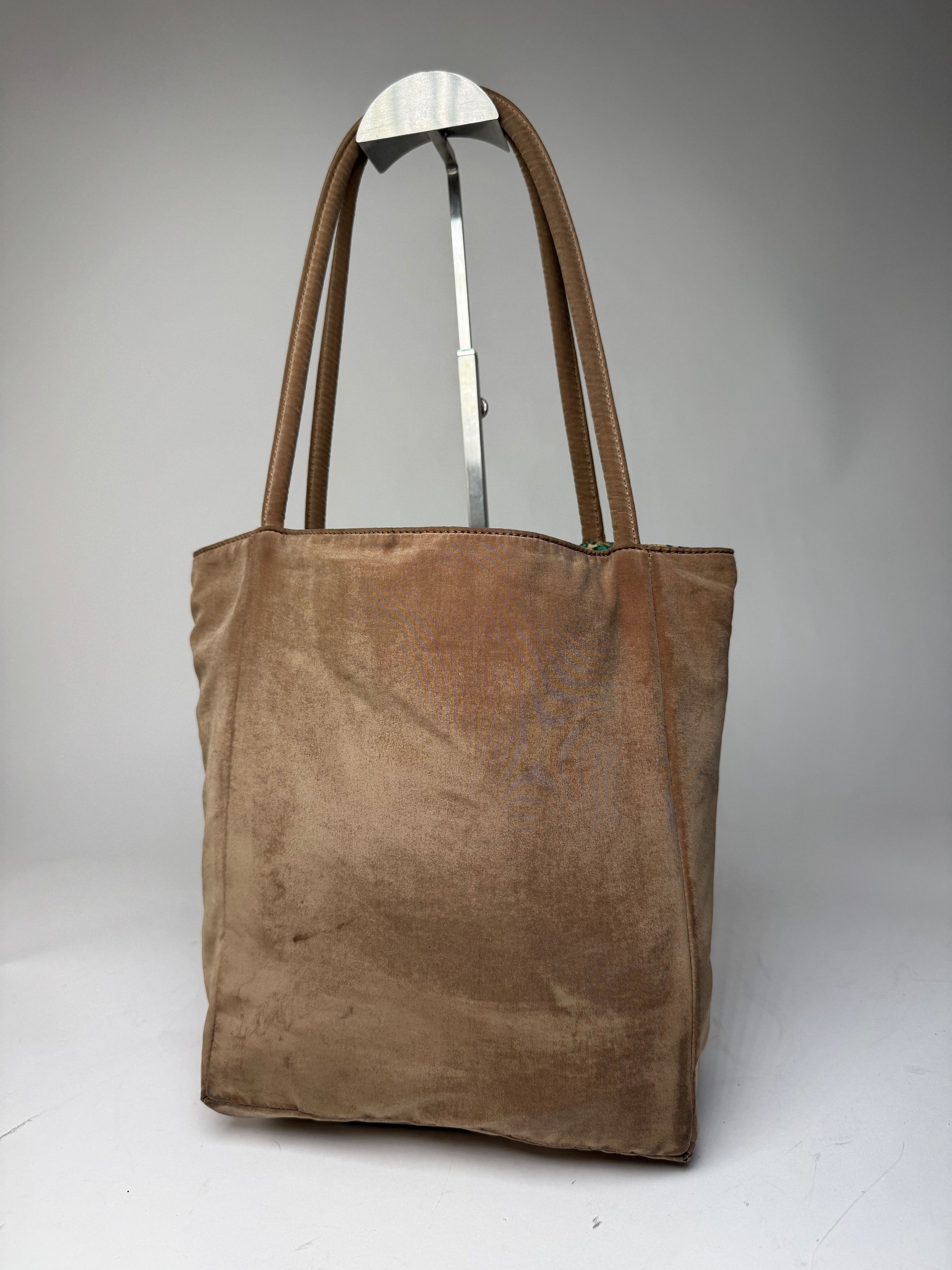 Bottega Veneta Vintage Reversible Canvas Polyester Shopper Brown / Leopard Size ONE SIZE - 3 Thumbnail