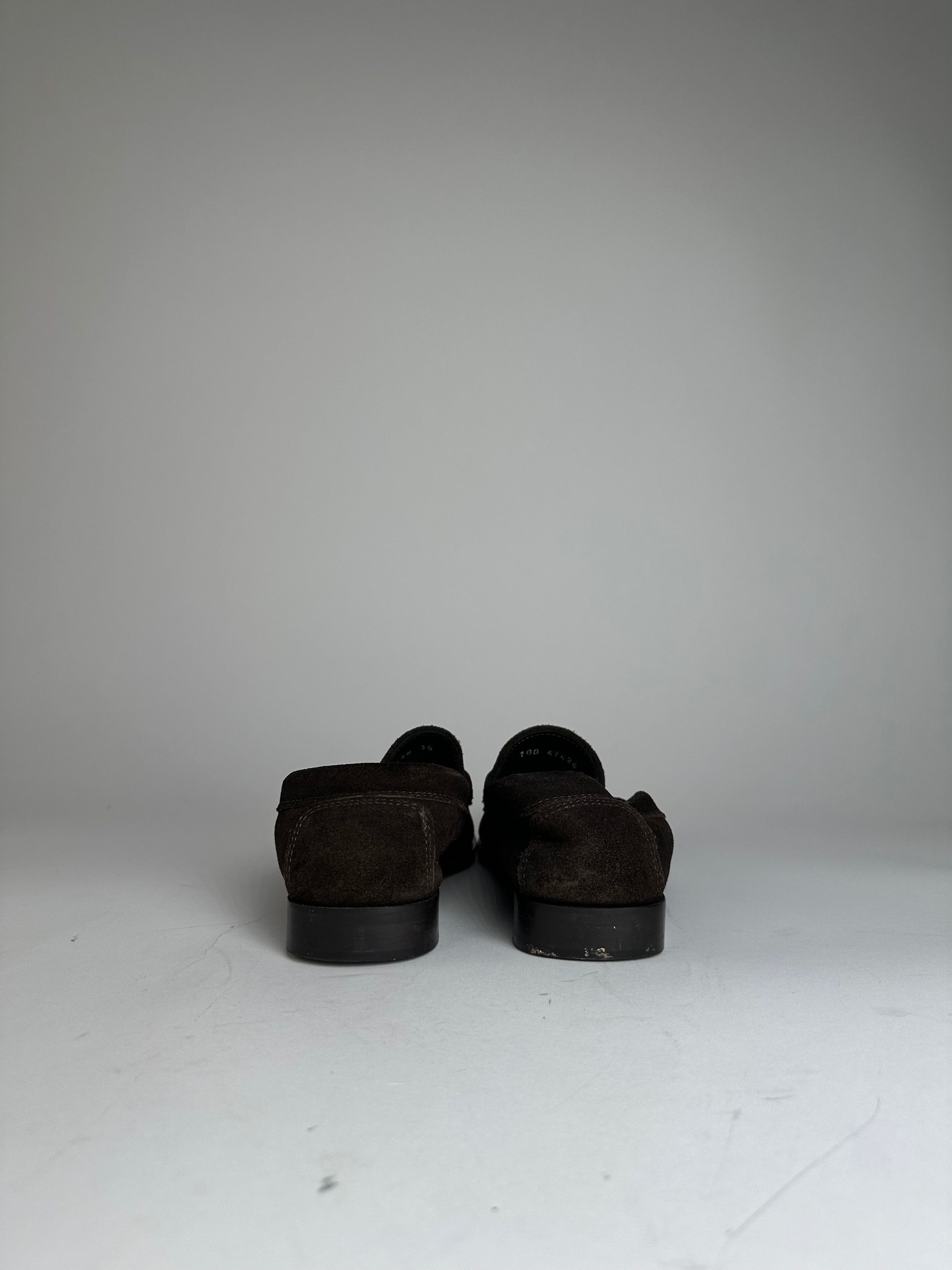 Gucci Vintage Horsebit Suede Loafer Black Size US 5 / IT 35 - 5 Thumbnail