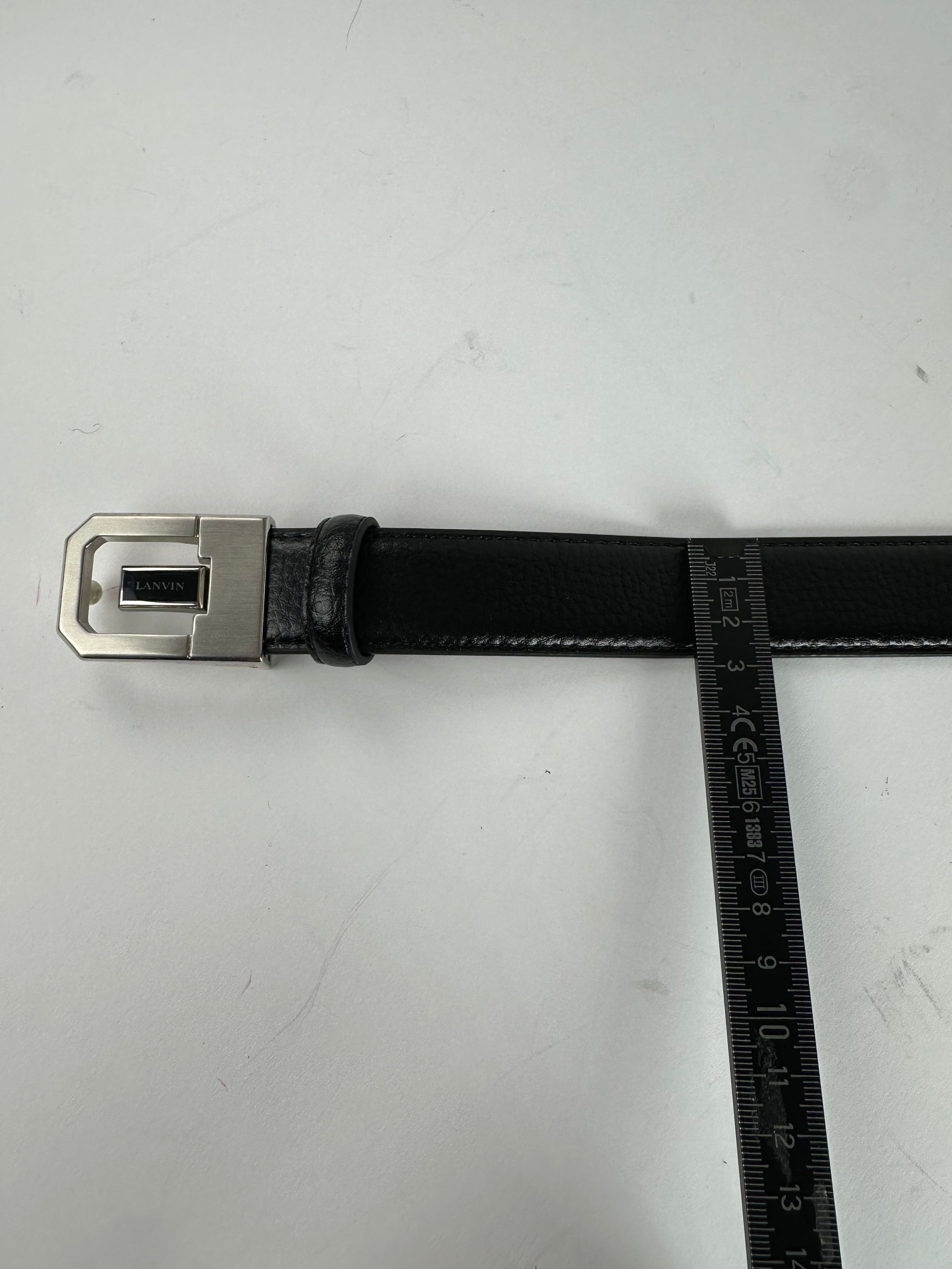 Lanvin Vintage Snake Emblossed Leather Belt Black Size ONE SIZE - 8 Thumbnail