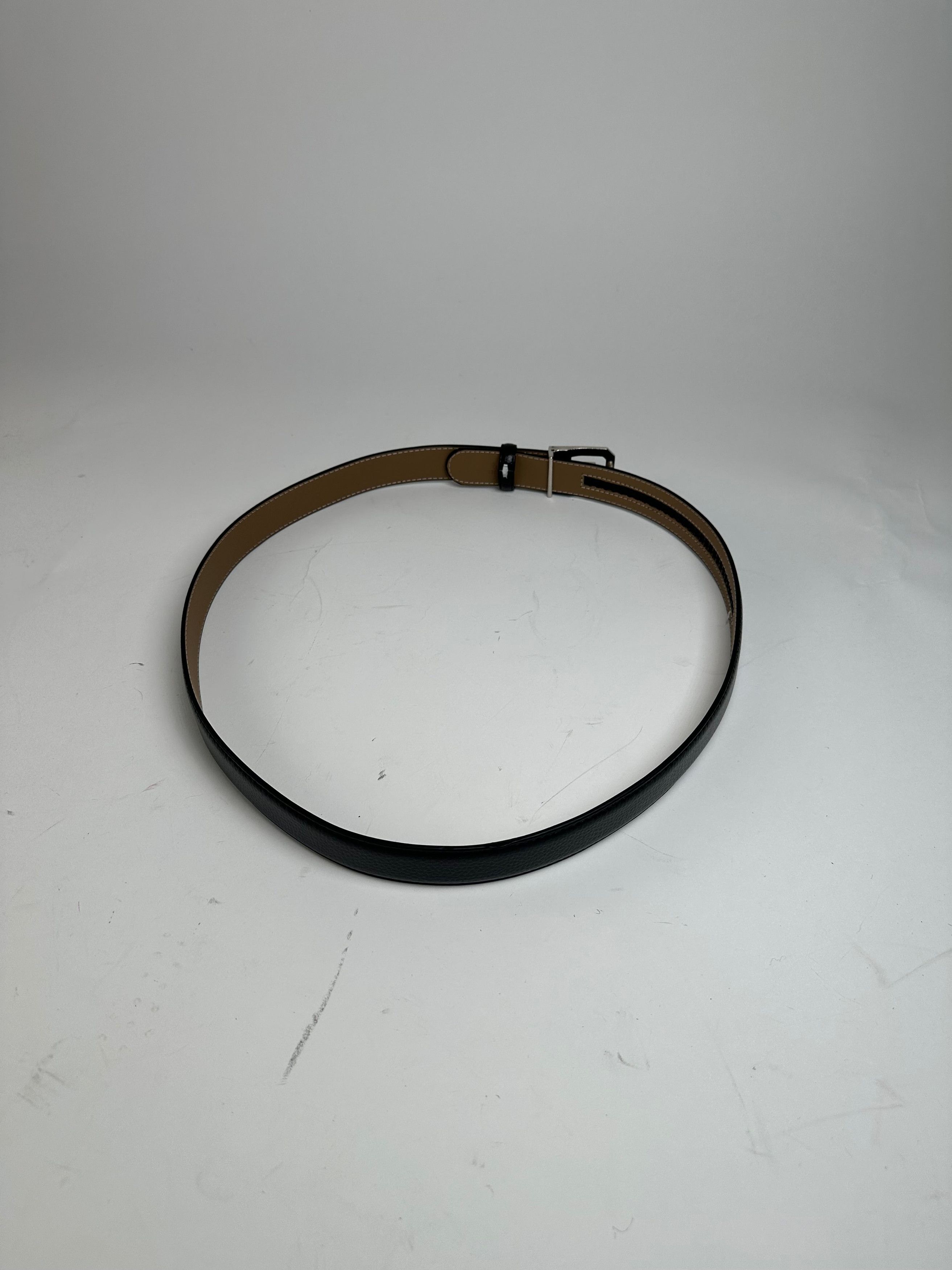 Lanvin Vintage Snake Emblossed Leather Belt Black Size ONE SIZE - 3 Thumbnail