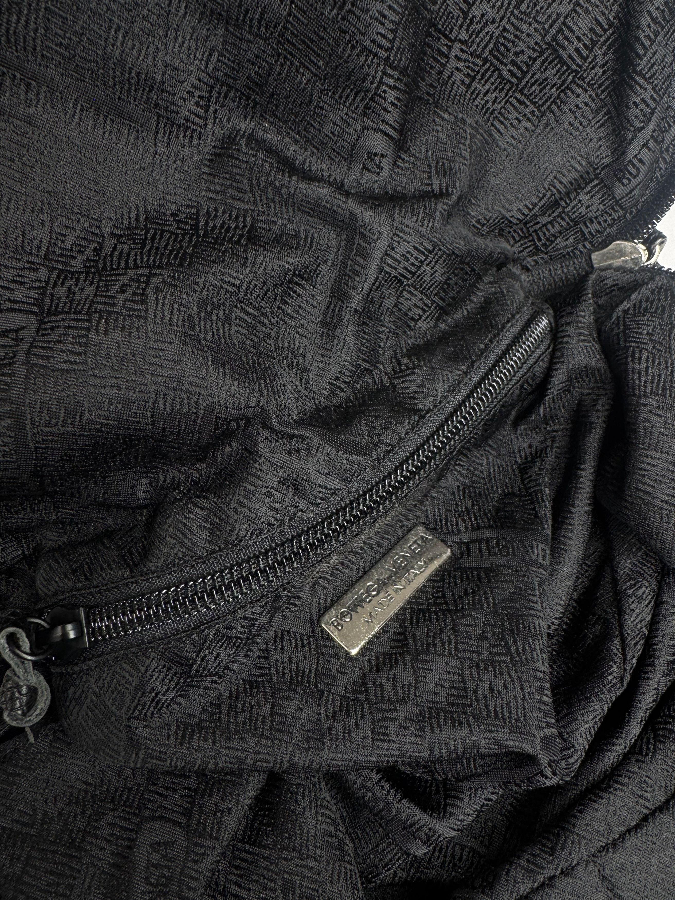 Bottega Veneta Vintage Leather Canvas Handbag Black Size ONE SIZE - 6 Thumbnail