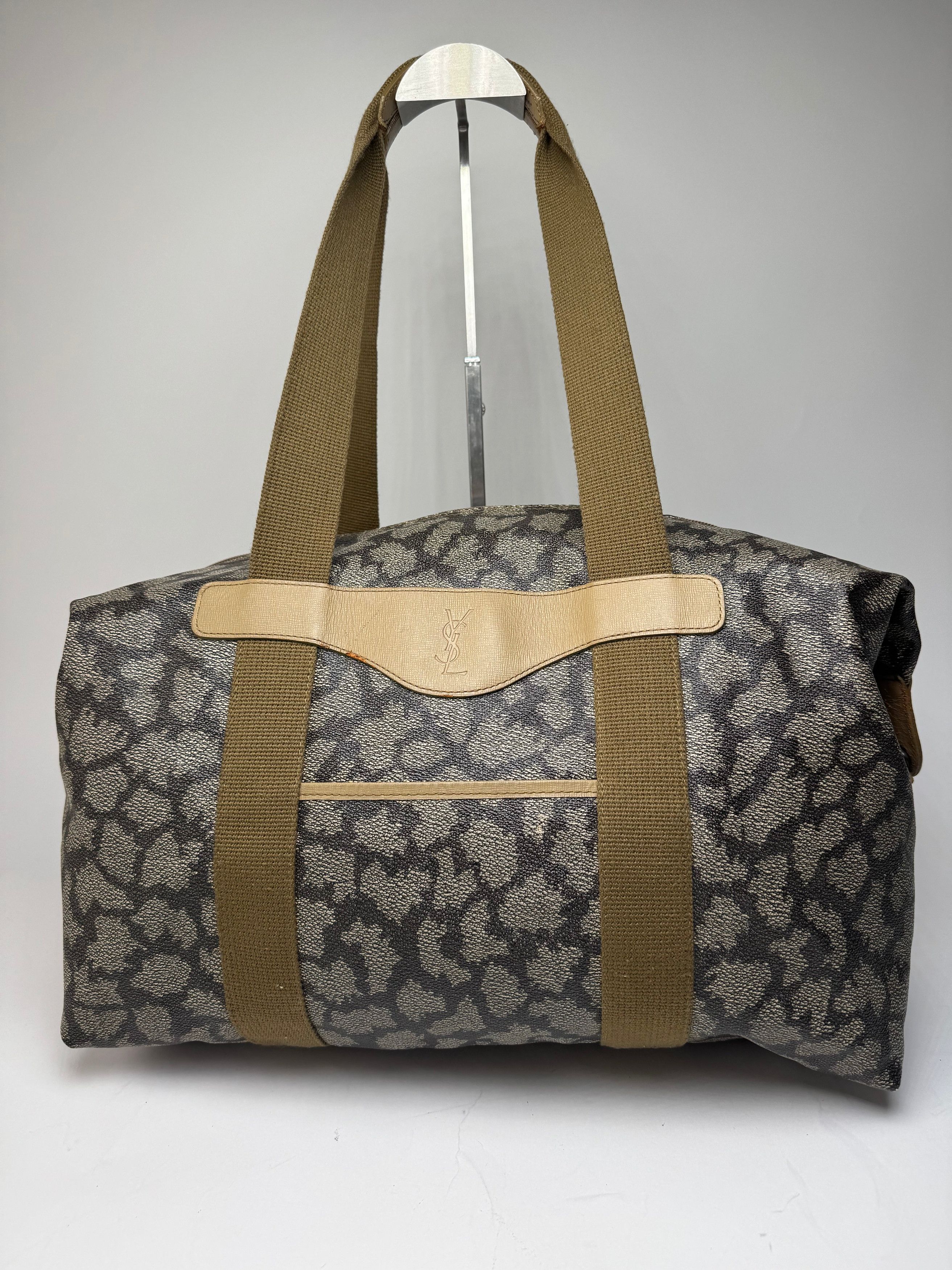 Other Vintage Yves Saint Laurent Stone Emblossed Leather Handbag G Size ONE SIZE - 4 Thumbnail