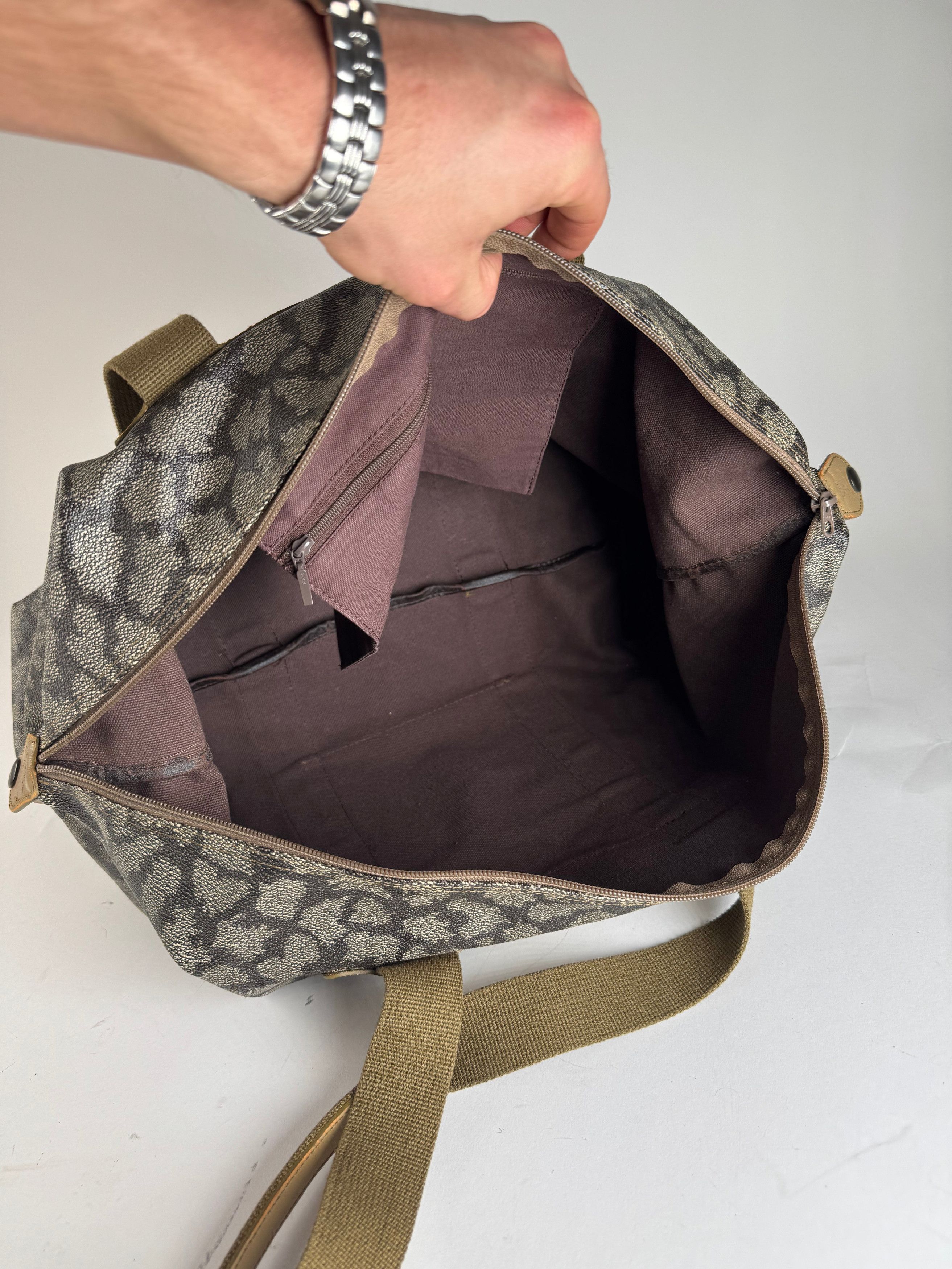 Other Vintage Yves Saint Laurent Stone Emblossed Leather Handbag G Size ONE SIZE - 3 Thumbnail