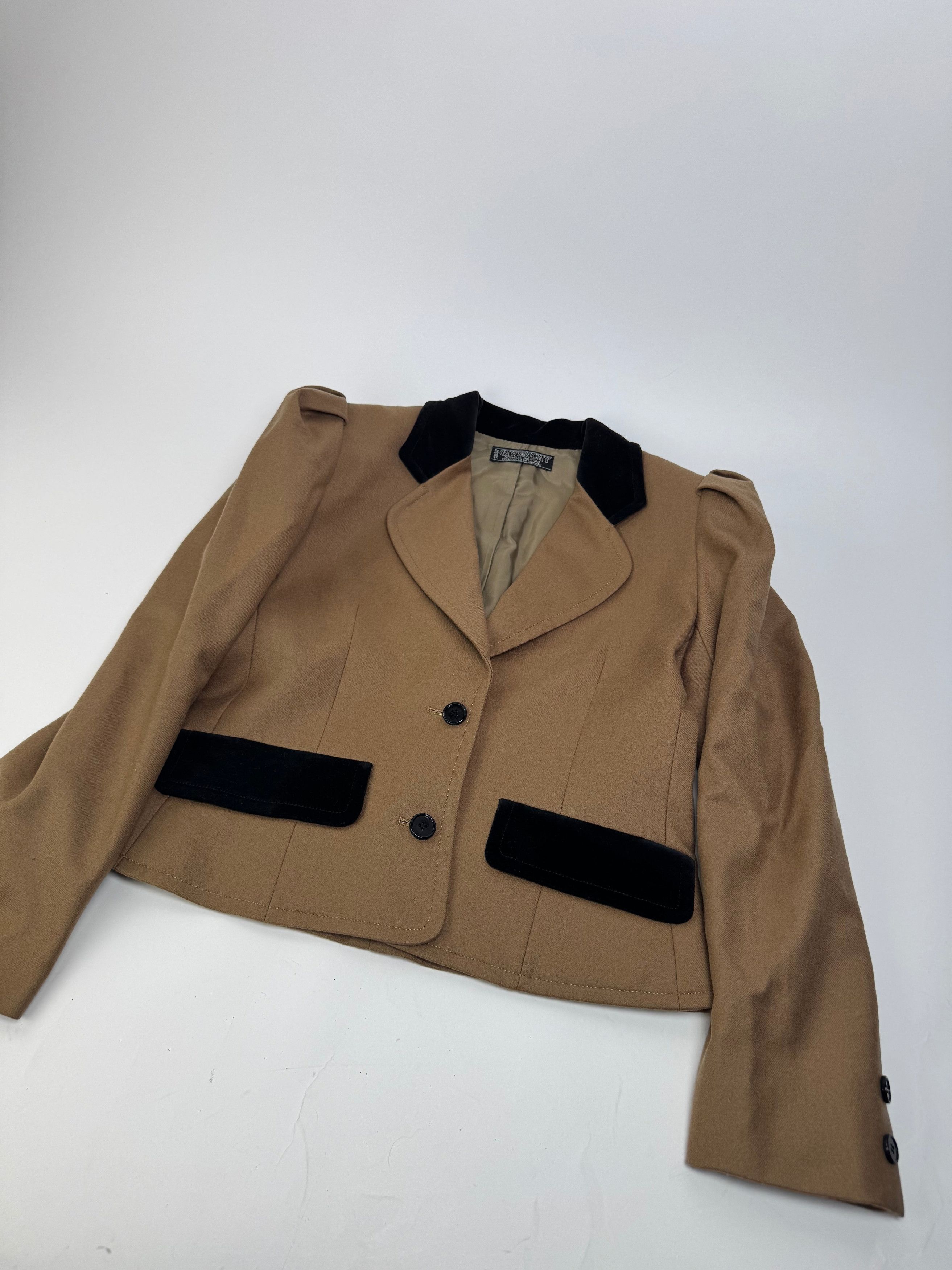 Givenchy Vintage Short Coat Brown Black S/M Size S / US 4 / IT 40 - 7 Thumbnail