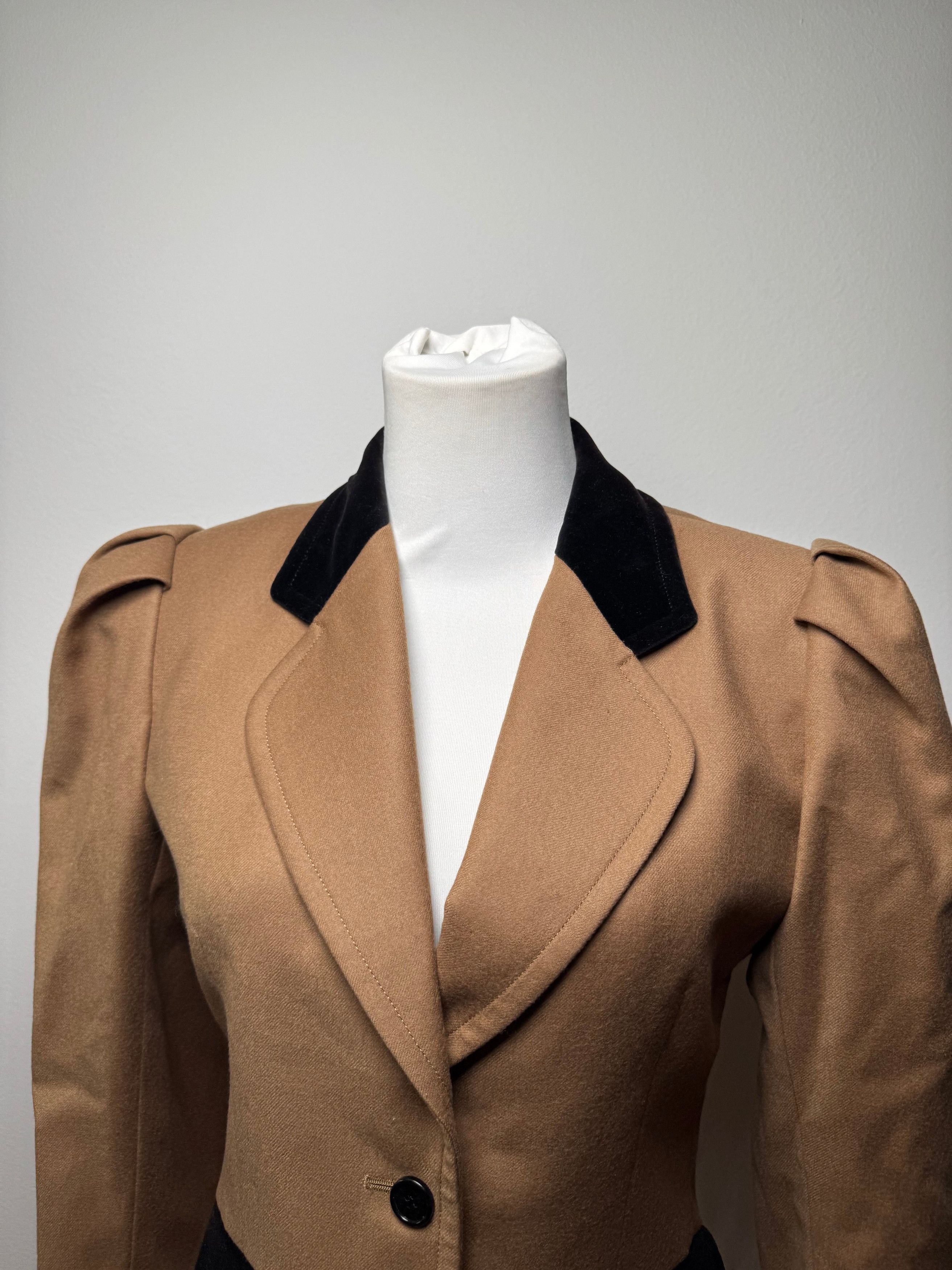 Givenchy Vintage Short Coat Brown Black S/M Size S / US 4 / IT 40 - 13 Thumbnail