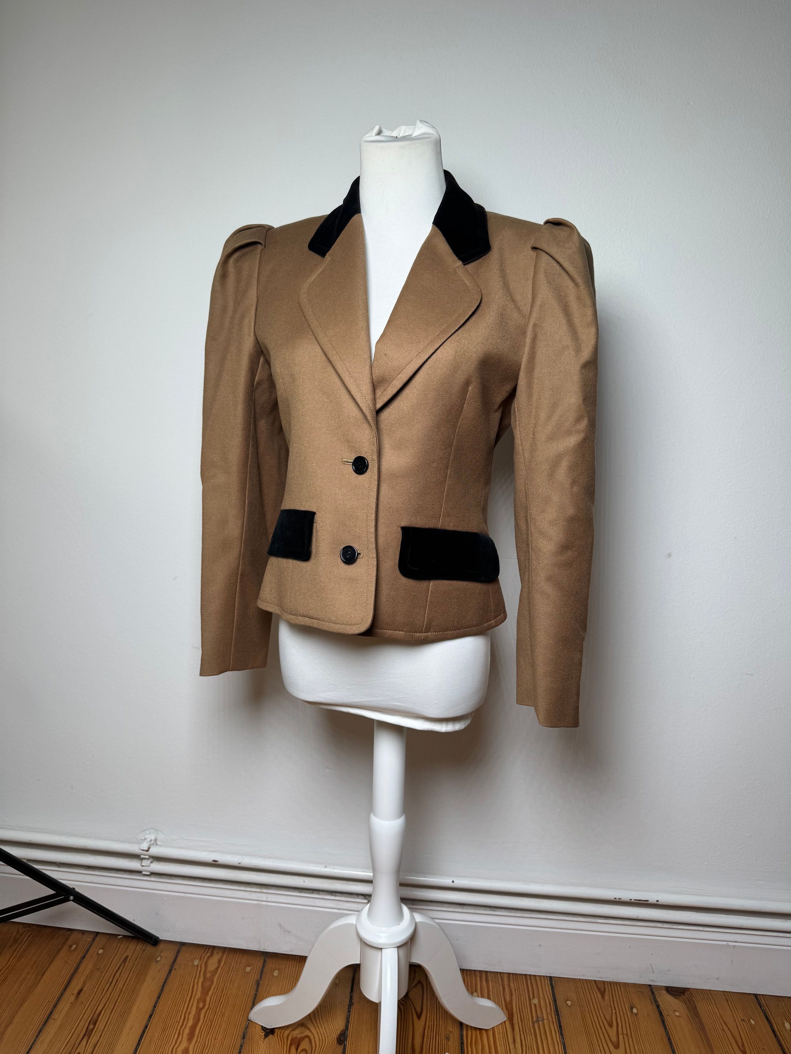 Givenchy Vintage Short Coat Brown Black S/M Size S / US 4 / IT 40 - 6 Thumbnail