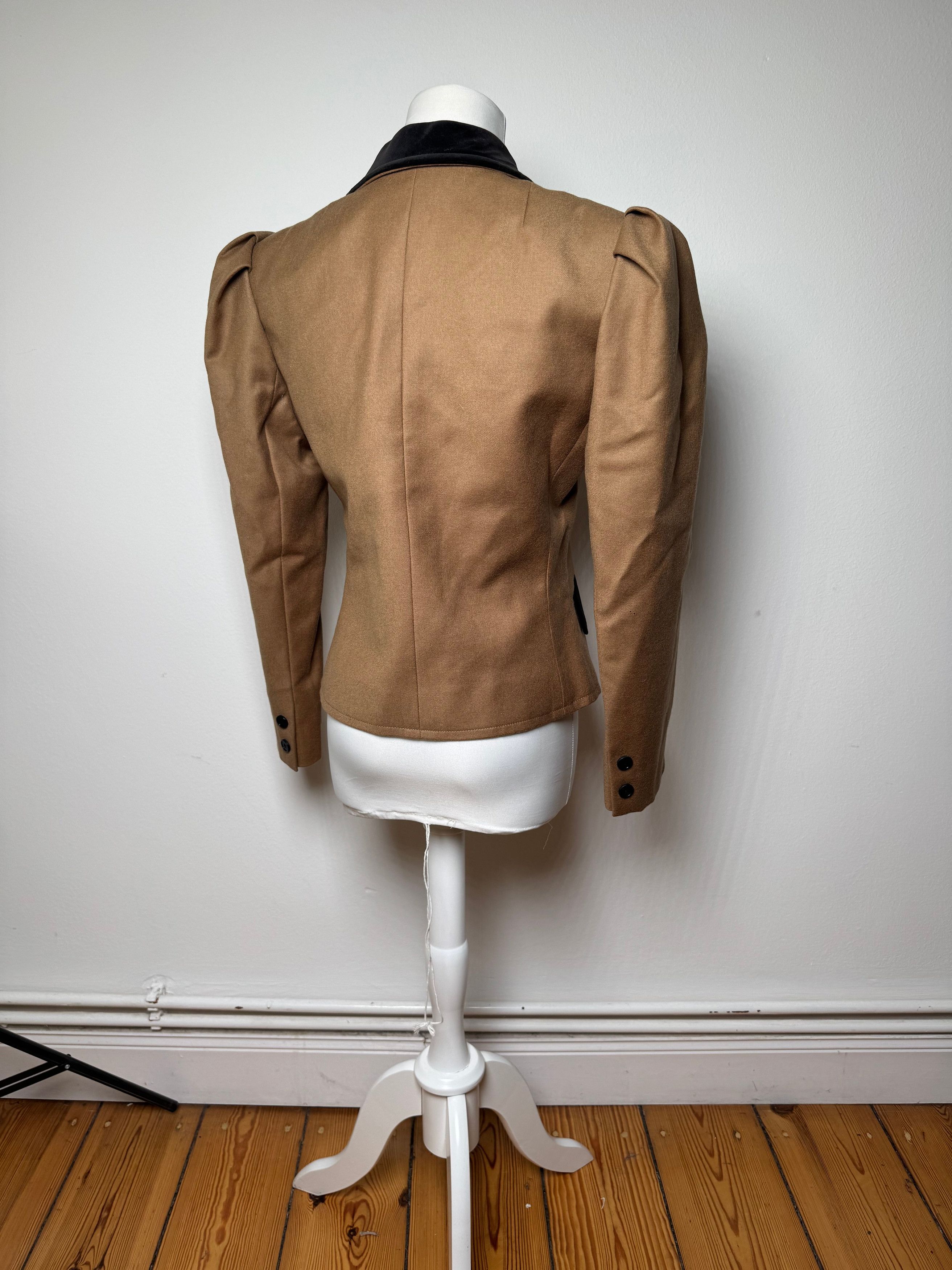 Givenchy Vintage Short Coat Brown Black S/M Size S / US 4 / IT 40 - 3 Thumbnail