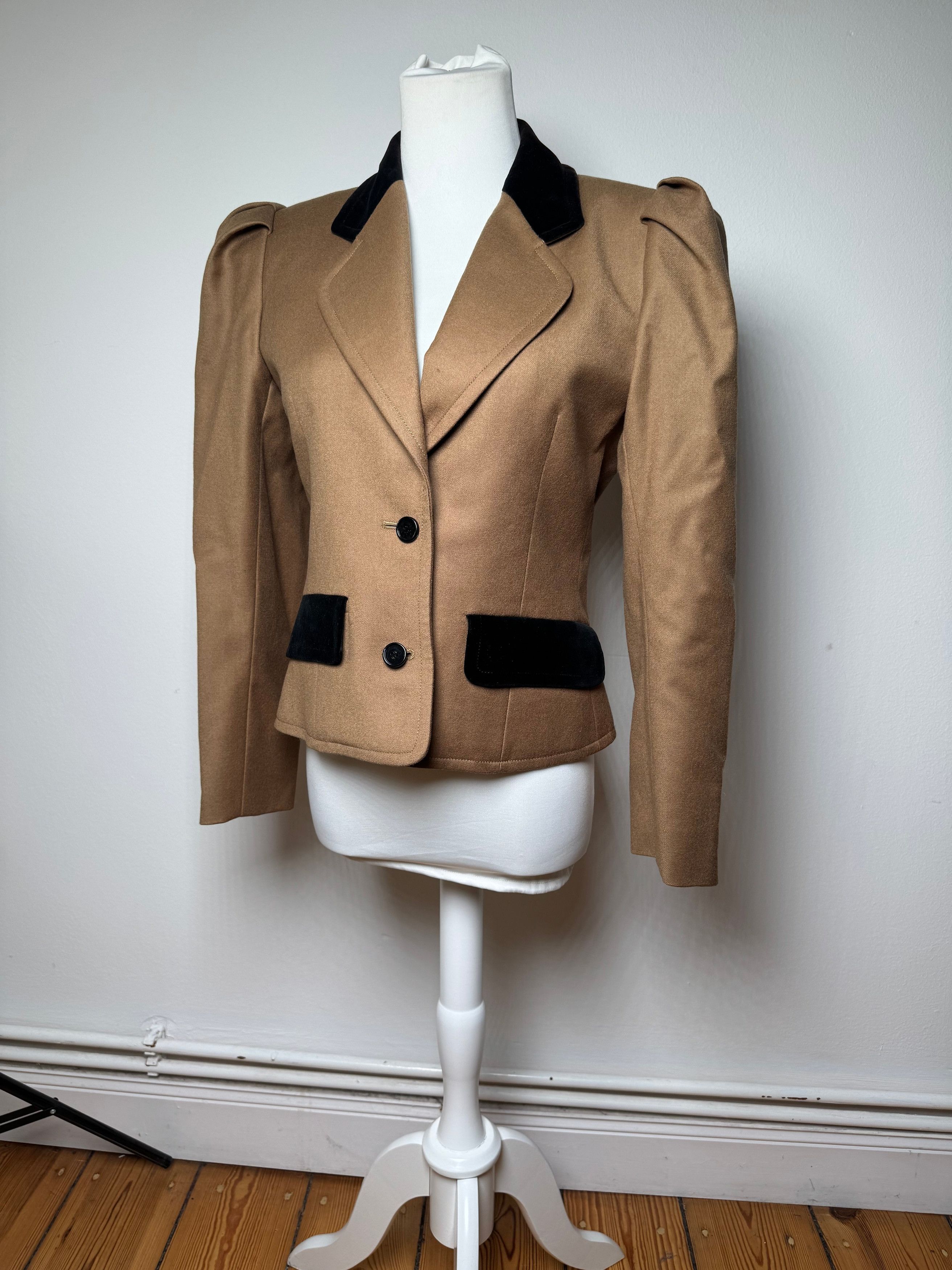 Givenchy Vintage Short Coat Brown Black S/M Size S / US 4 / IT 40 - 12 Thumbnail
