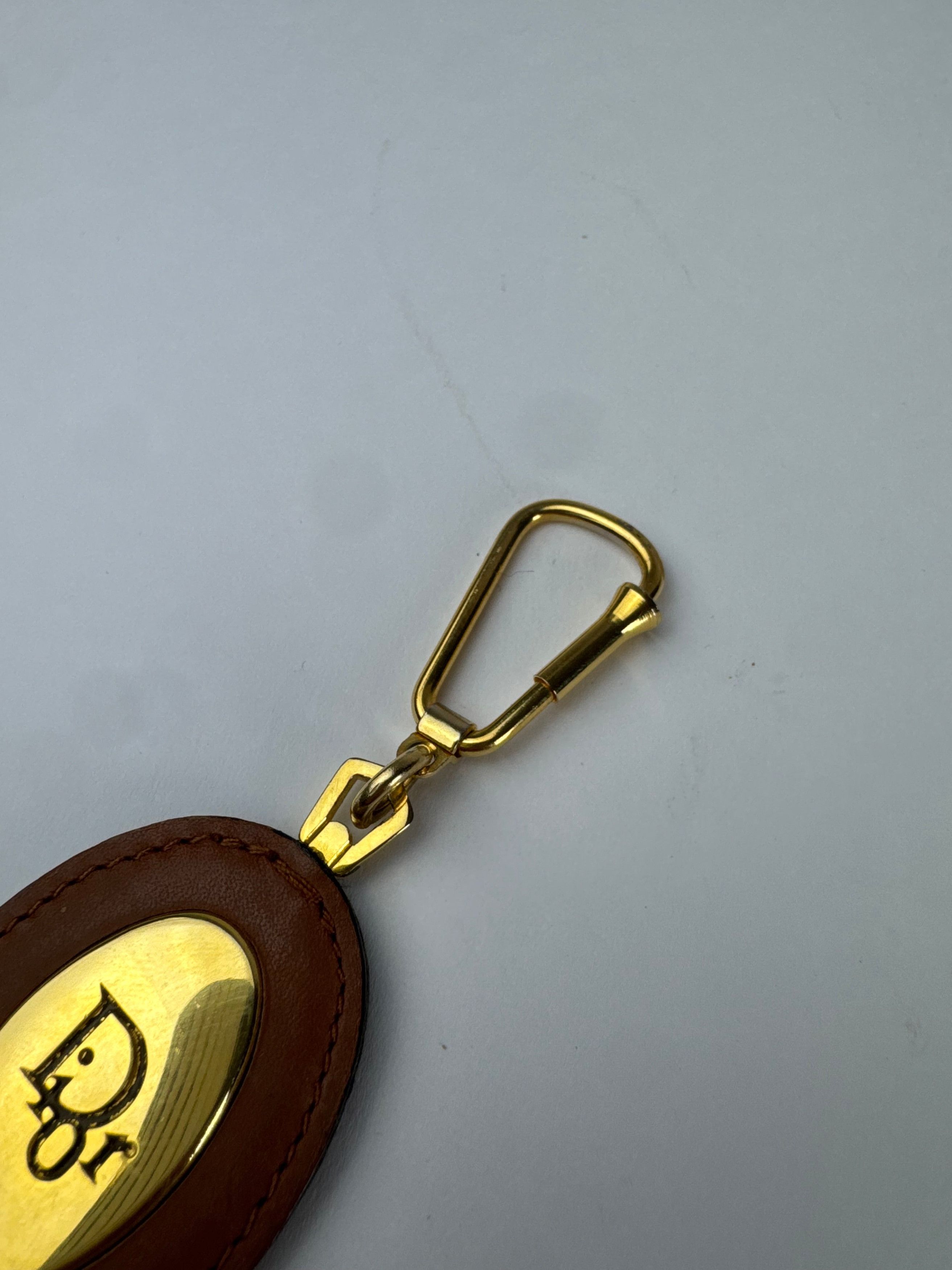 Dior Vintage Keychain Brown Gold Size ONE SIZE - 4 Thumbnail