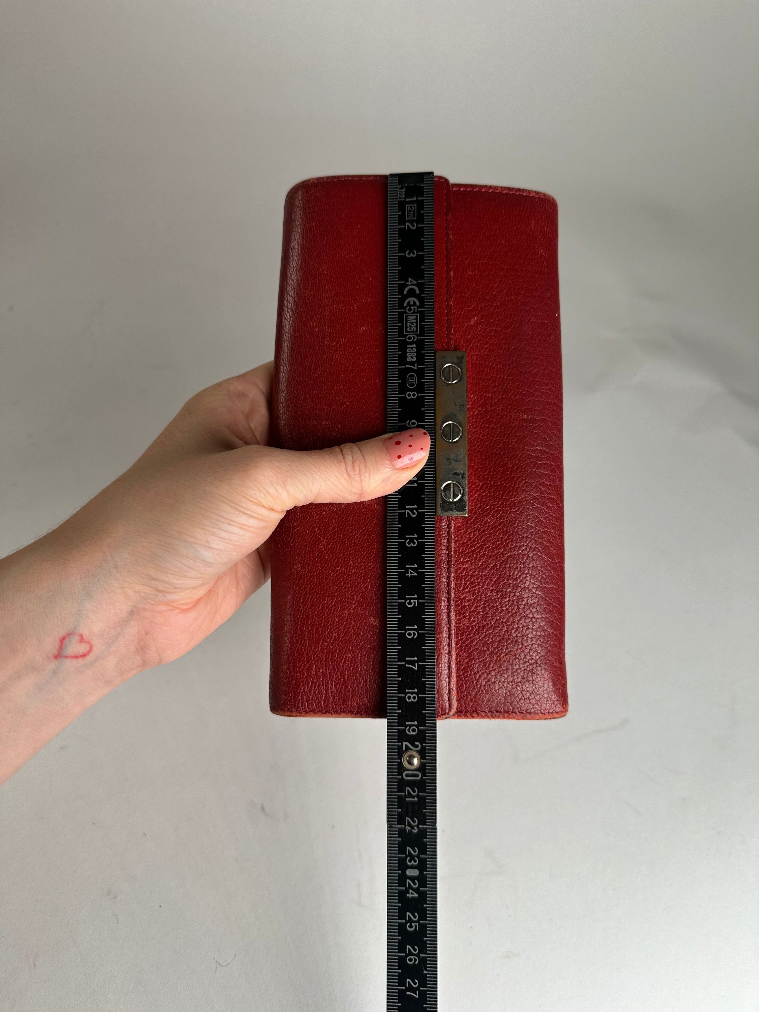 Cartier Vintage Leather Wallet Red Size ONE SIZE - 6 Thumbnail