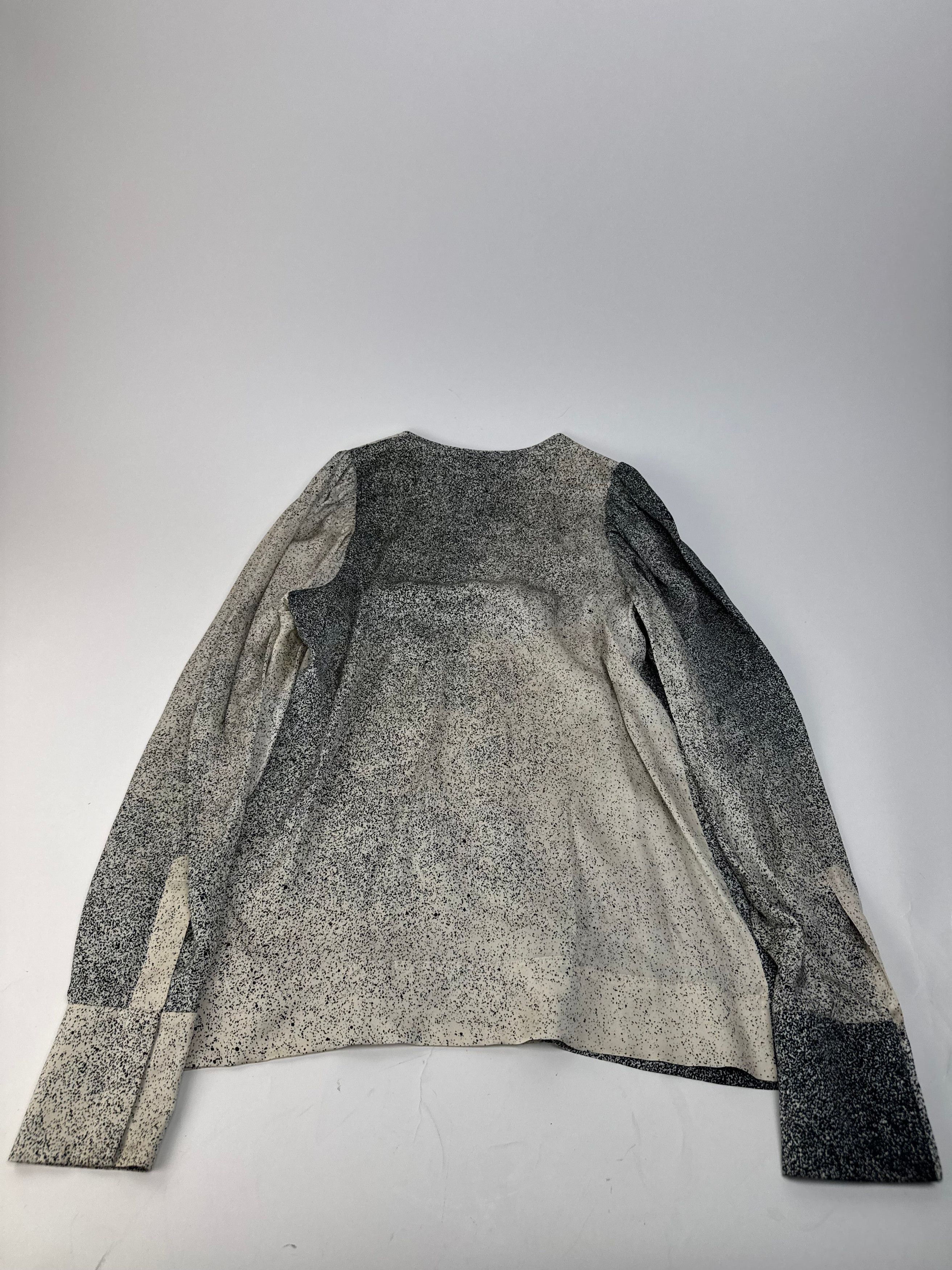 Stella McCartney Stella Mc Cartney Avstract Silk Shirt Grey/Black/White M Size M / US 6-8 / IT 42-44 - 10 Thumbnail