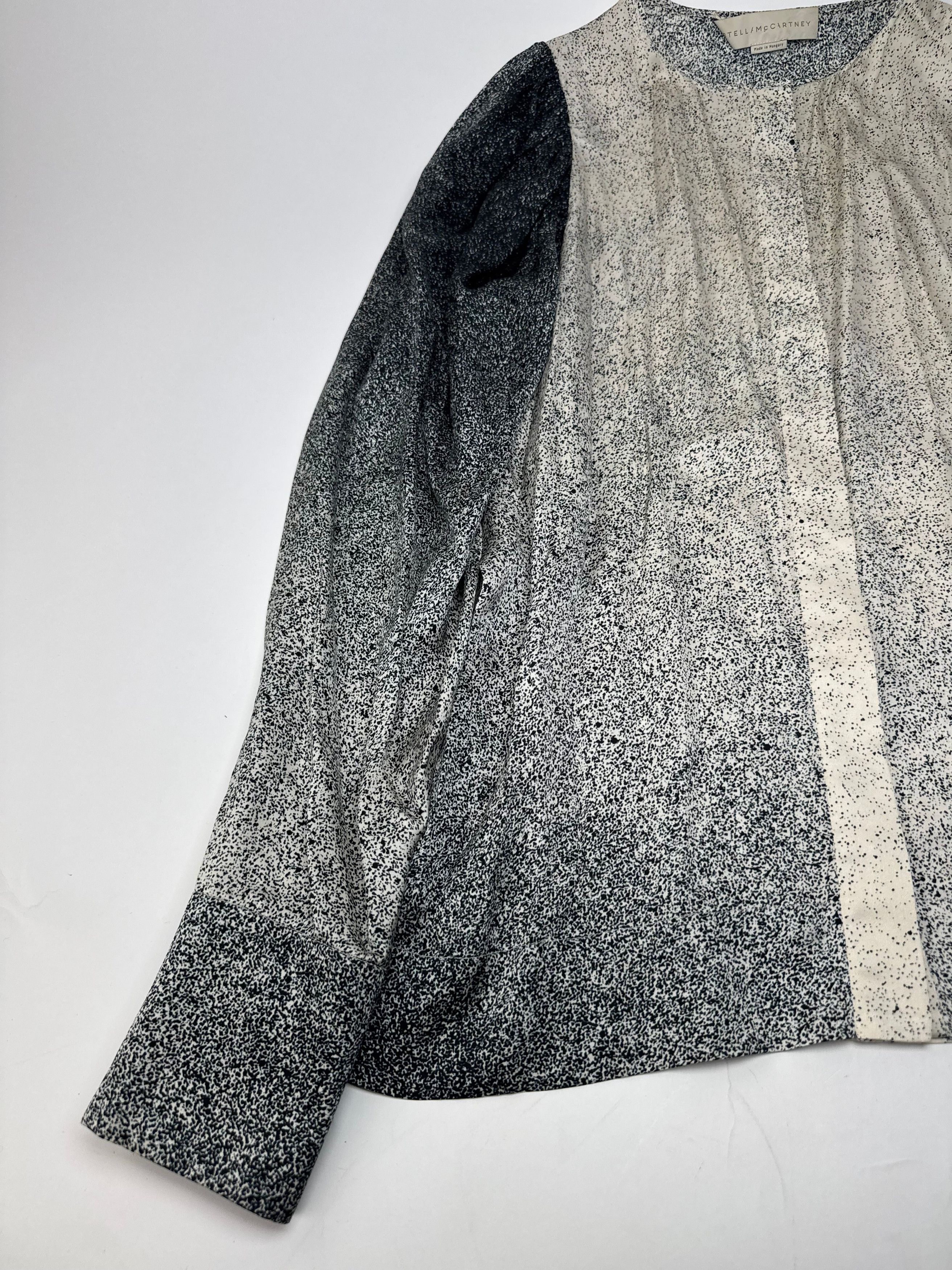 Stella McCartney Stella Mc Cartney Avstract Silk Shirt Grey/Black/White M Size M / US 6-8 / IT 42-44 - 5 Thumbnail