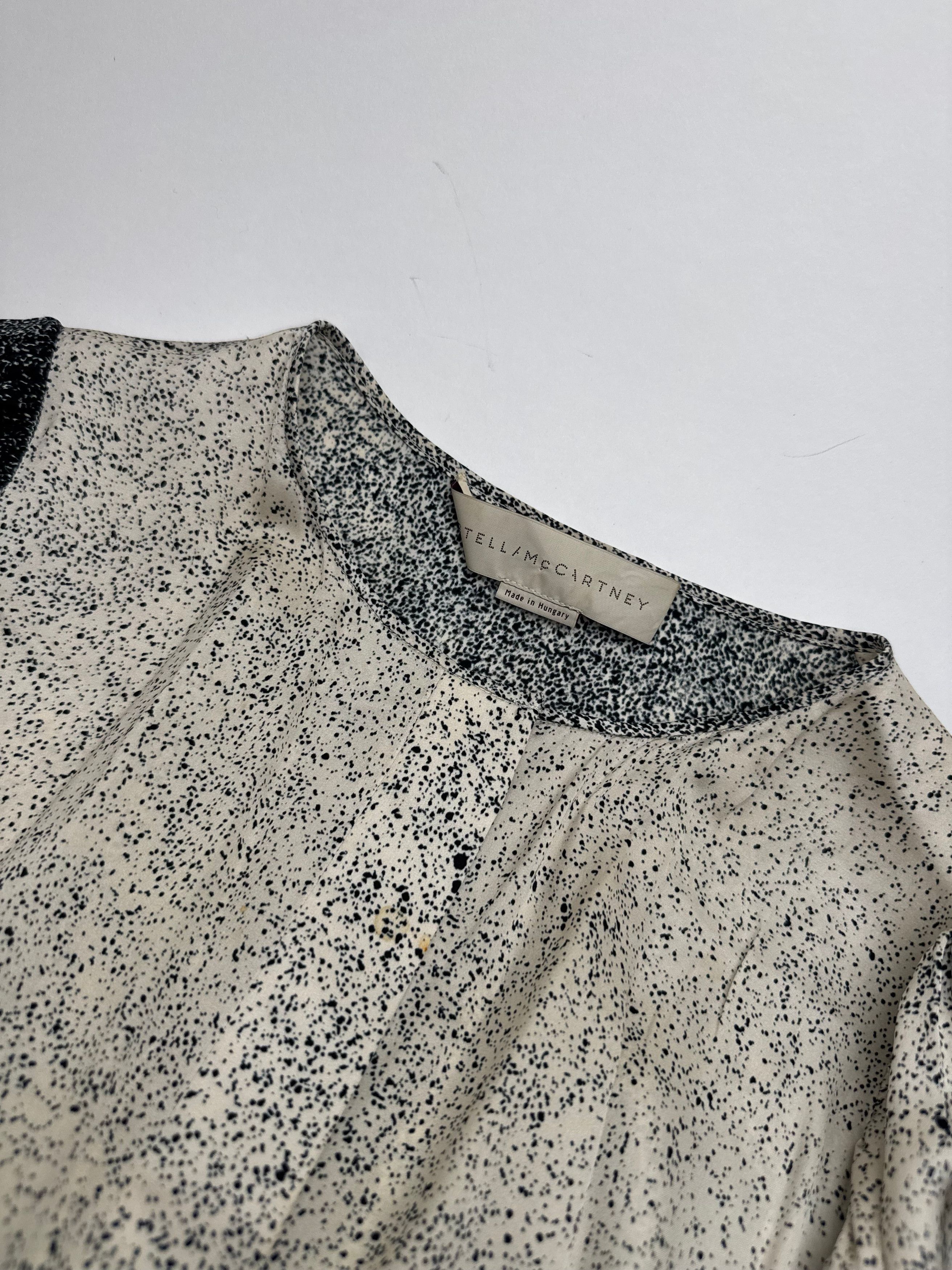 Stella McCartney Stella Mc Cartney Avstract Silk Shirt Grey/Black/White M Size M / US 6-8 / IT 42-44 - 6 Thumbnail