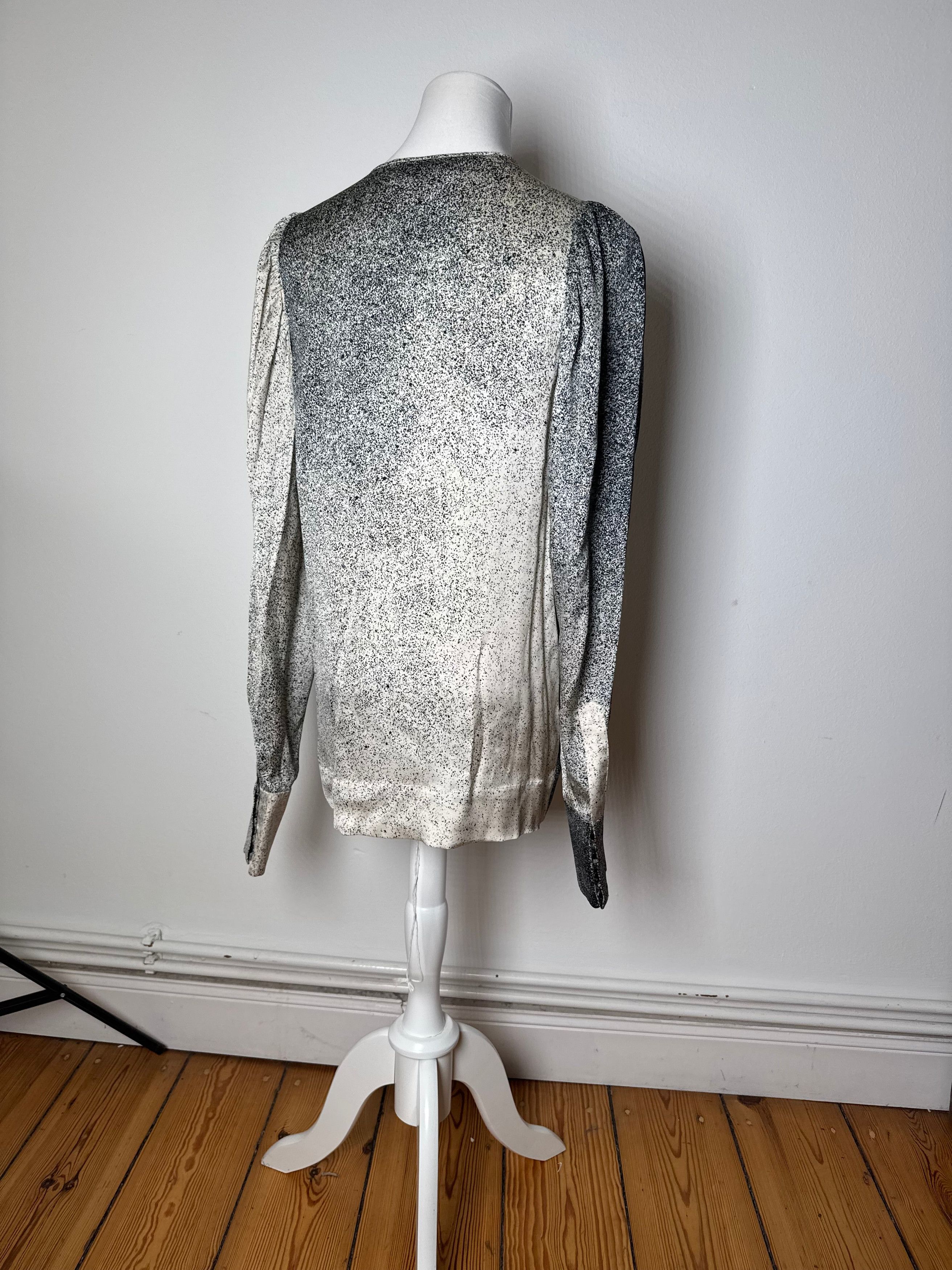 Stella McCartney Stella Mc Cartney Avstract Silk Shirt Grey/Black/White M Size M / US 6-8 / IT 42-44 - 3 Thumbnail
