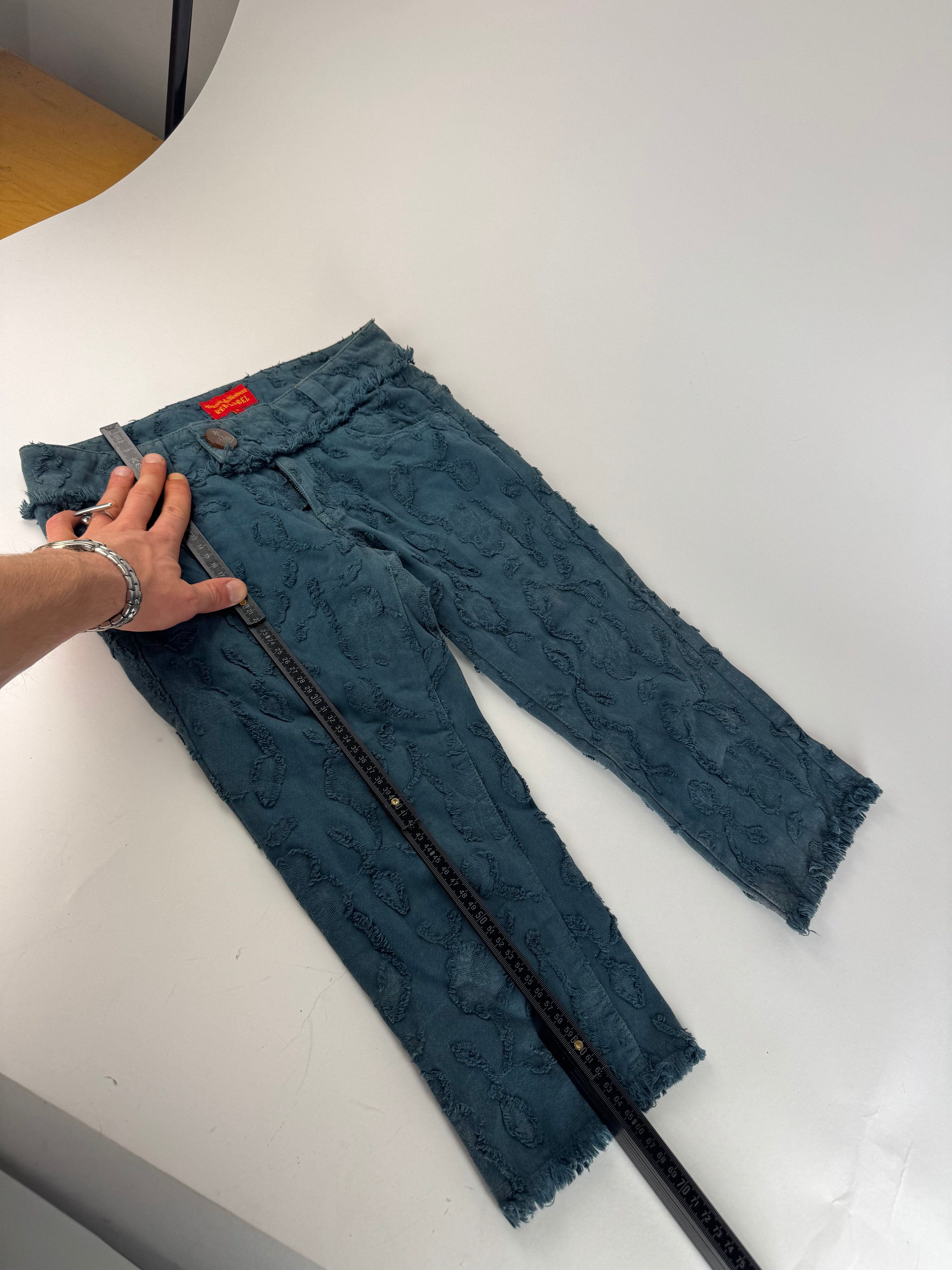 Vivienne Westwood Vintage Abstract 3/4 Pants Navy M Size 27" / US 4 / IT 40 - 6 Thumbnail
