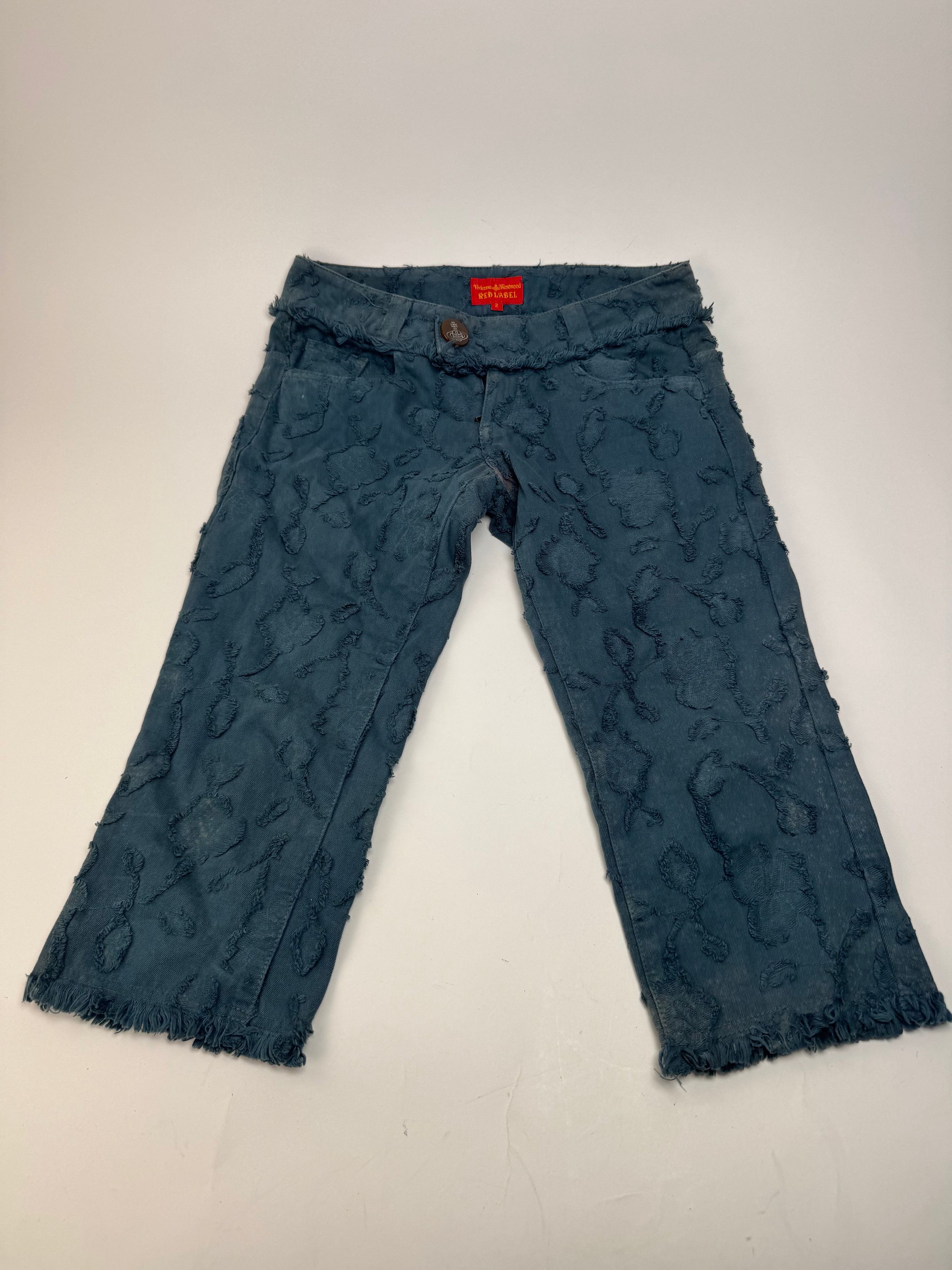 Vivienne Westwood Vintage Abstract 3/4 Pants Navy M Size 27" / US 4 / IT 40 - 2 Thumbnail