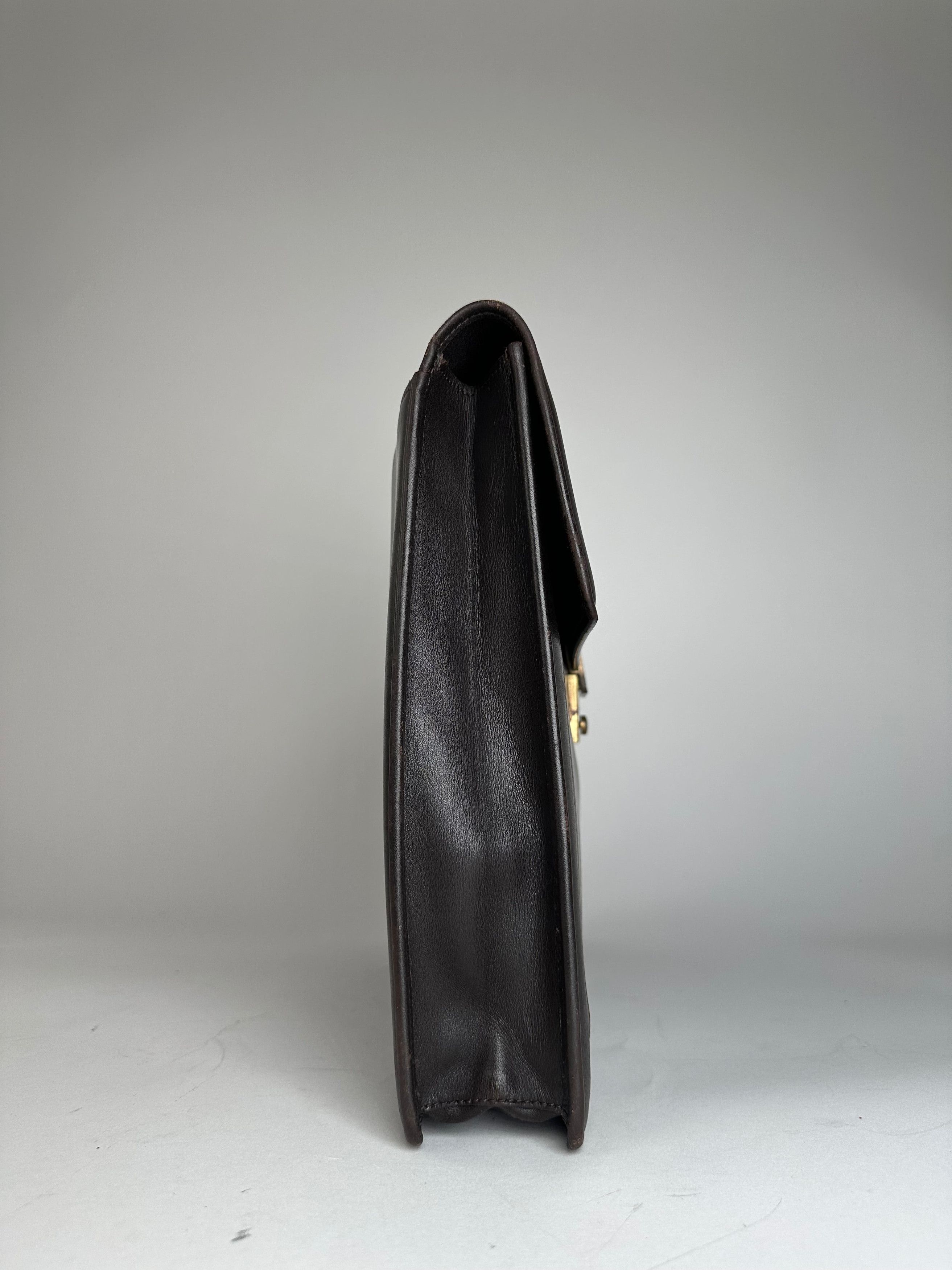 Givenchy Vintage Leather Clutch Big Brown Size ONE SIZE - 6 Thumbnail