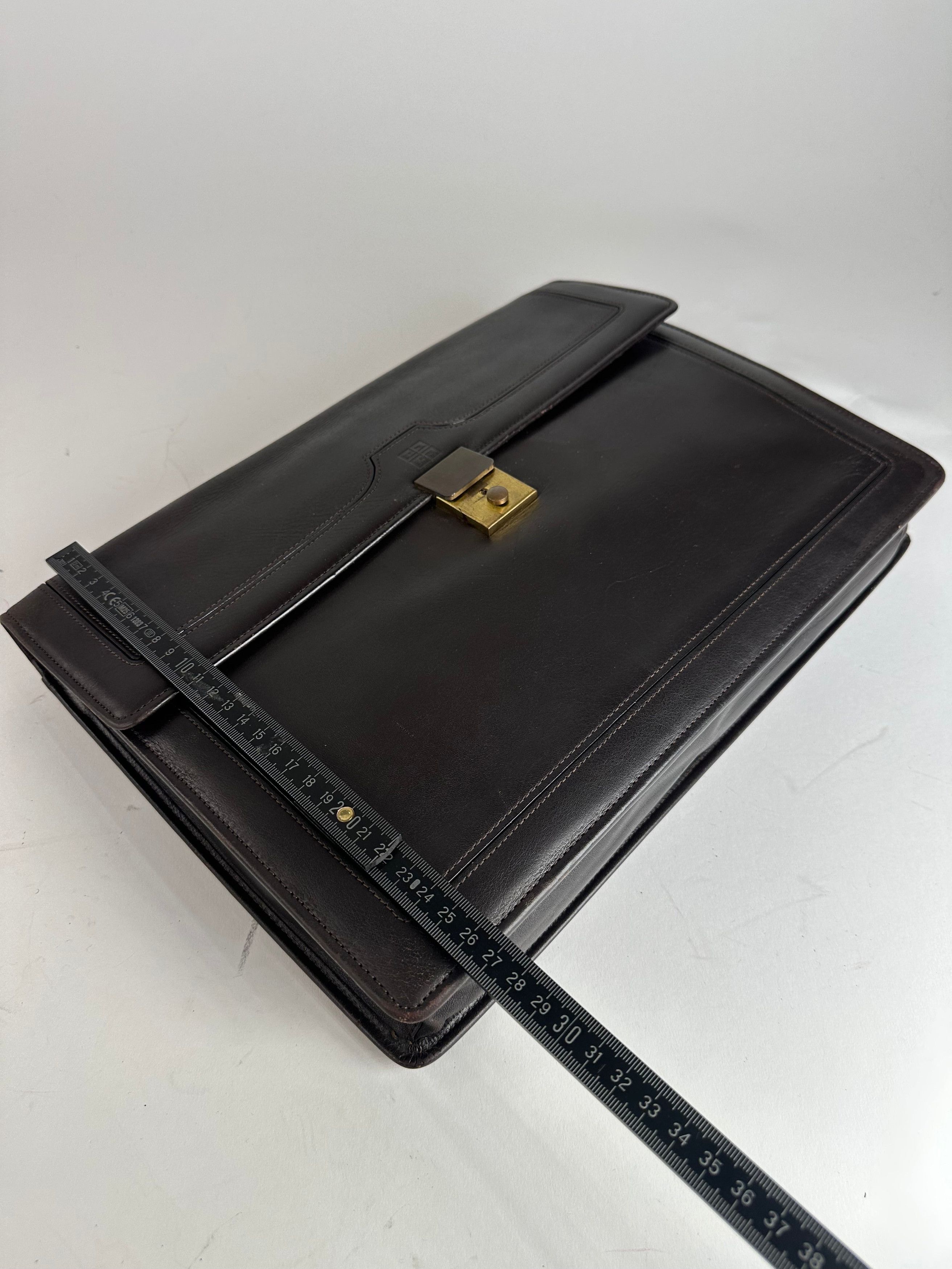 Givenchy Vintage Leather Clutch Big Brown Size ONE SIZE - 7 Thumbnail