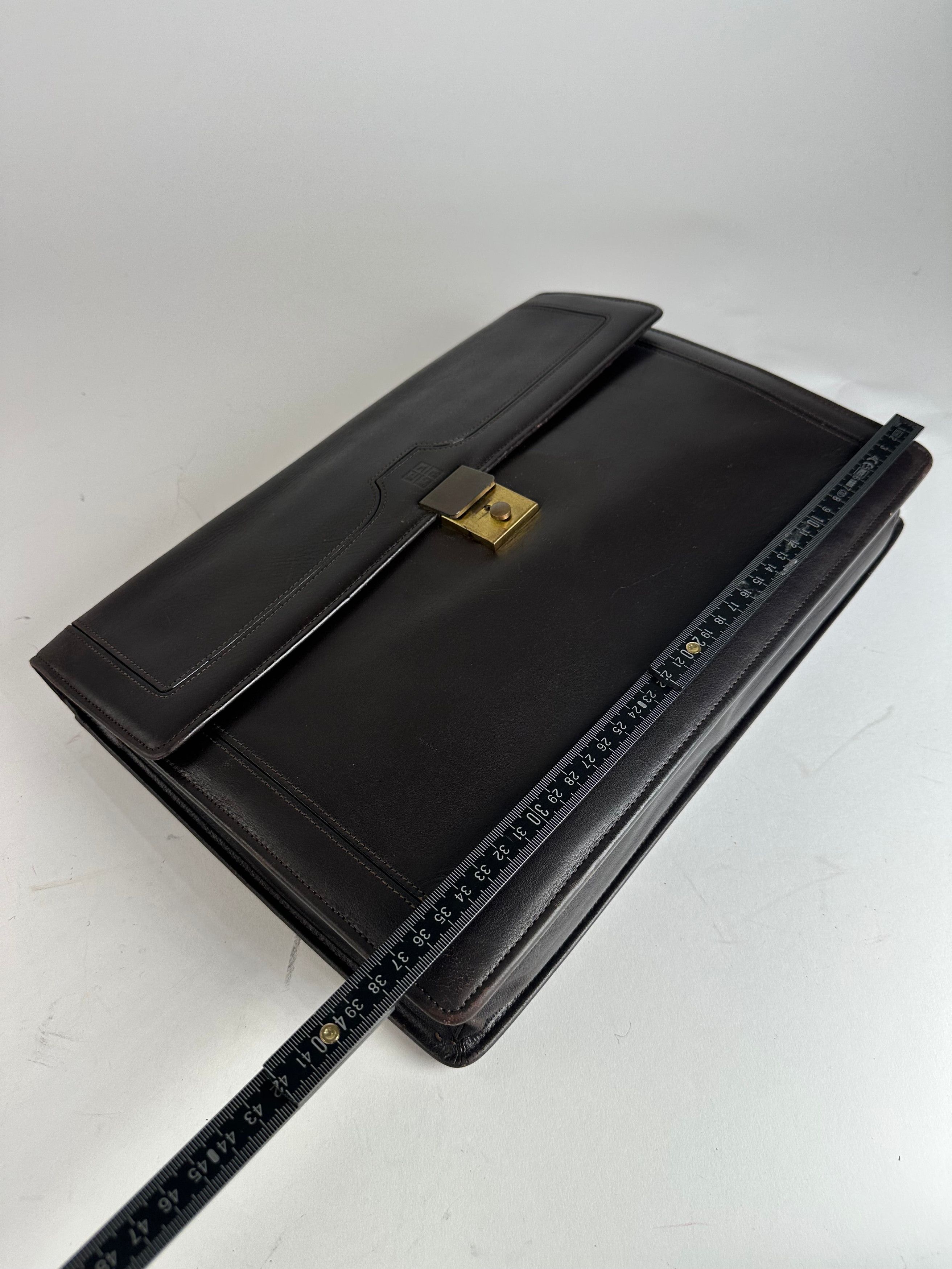 Givenchy Vintage Leather Clutch Big Brown Size ONE SIZE - 5 Thumbnail