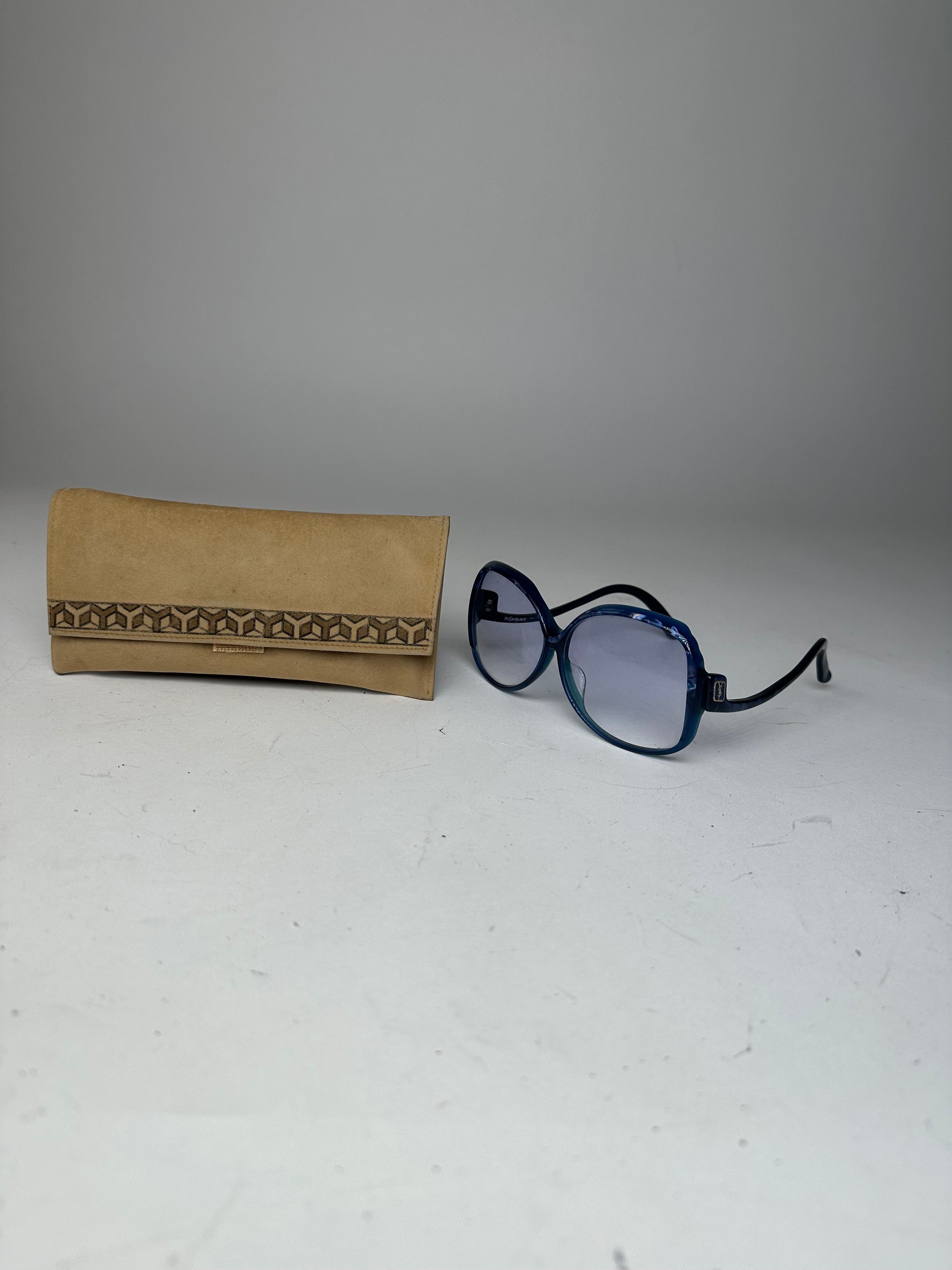 Other Vintage Yves Saint Laurent Overd Sunglasses Blue Size ONE SIZE - 7 Thumbnail