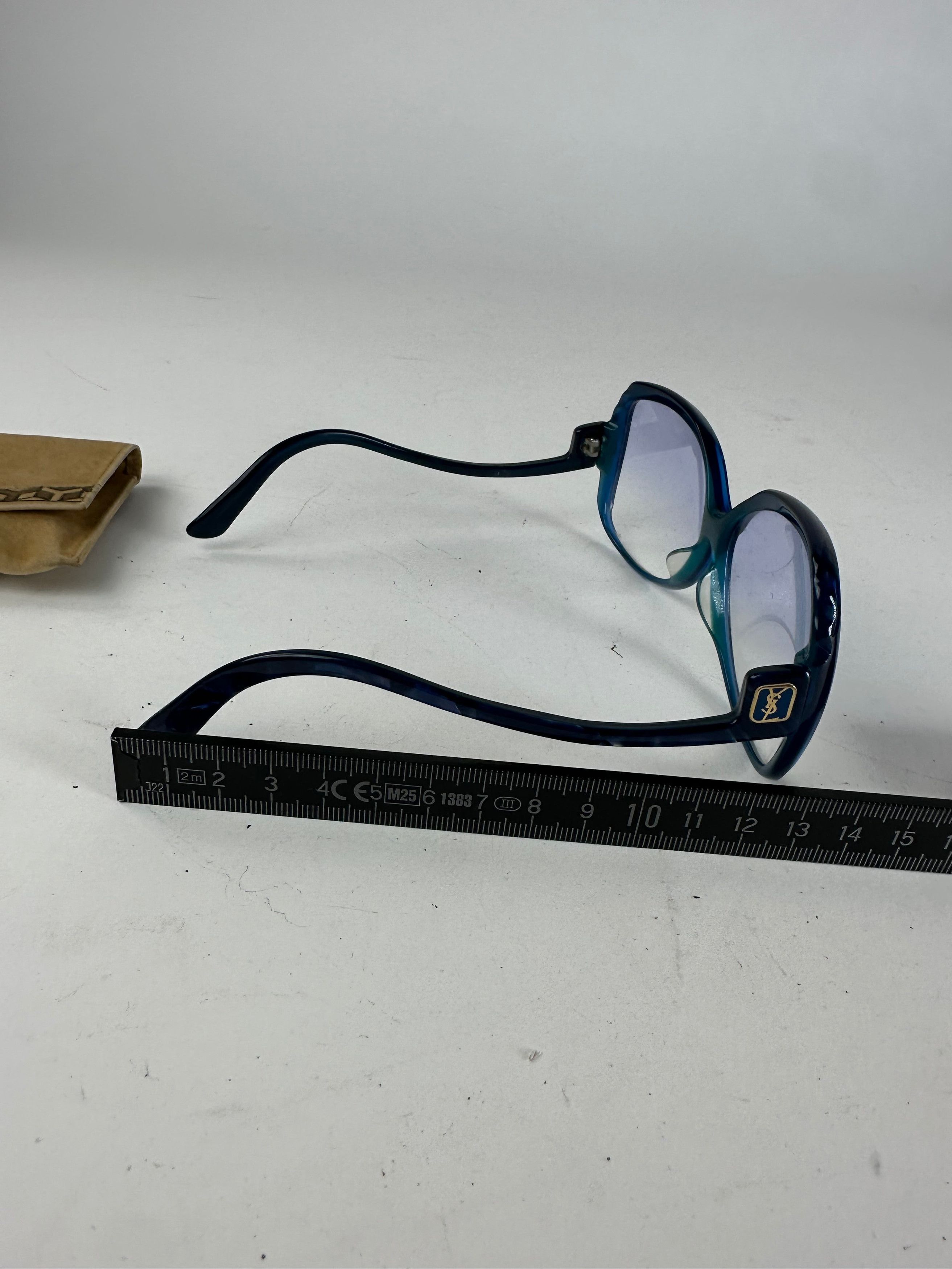Other Vintage Yves Saint Laurent Overd Sunglasses Blue Size ONE SIZE - 9 Thumbnail