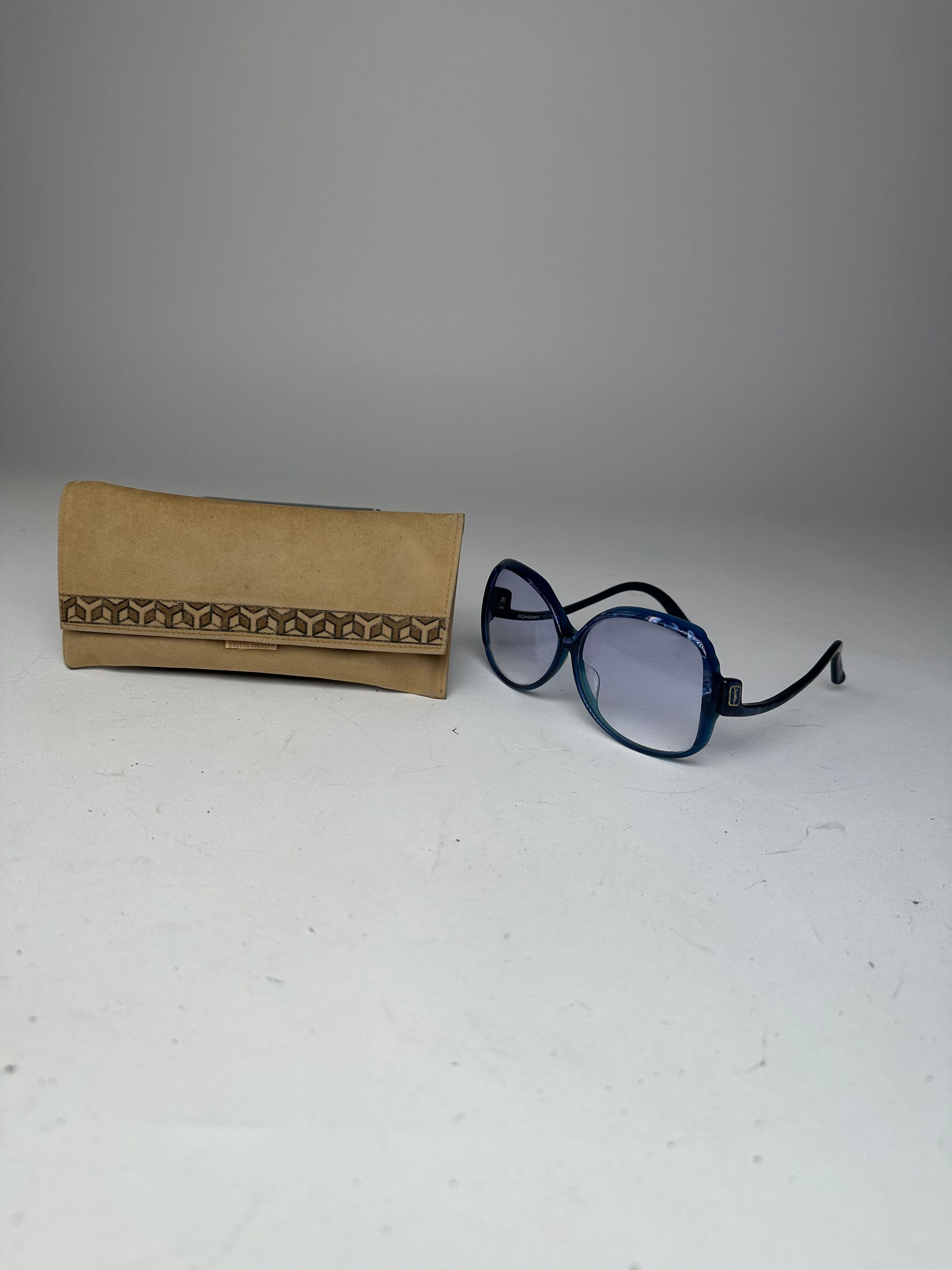 Other Vintage Yves Saint Laurent Overd Sunglasses Blue Size ONE SIZE - 12 Thumbnail