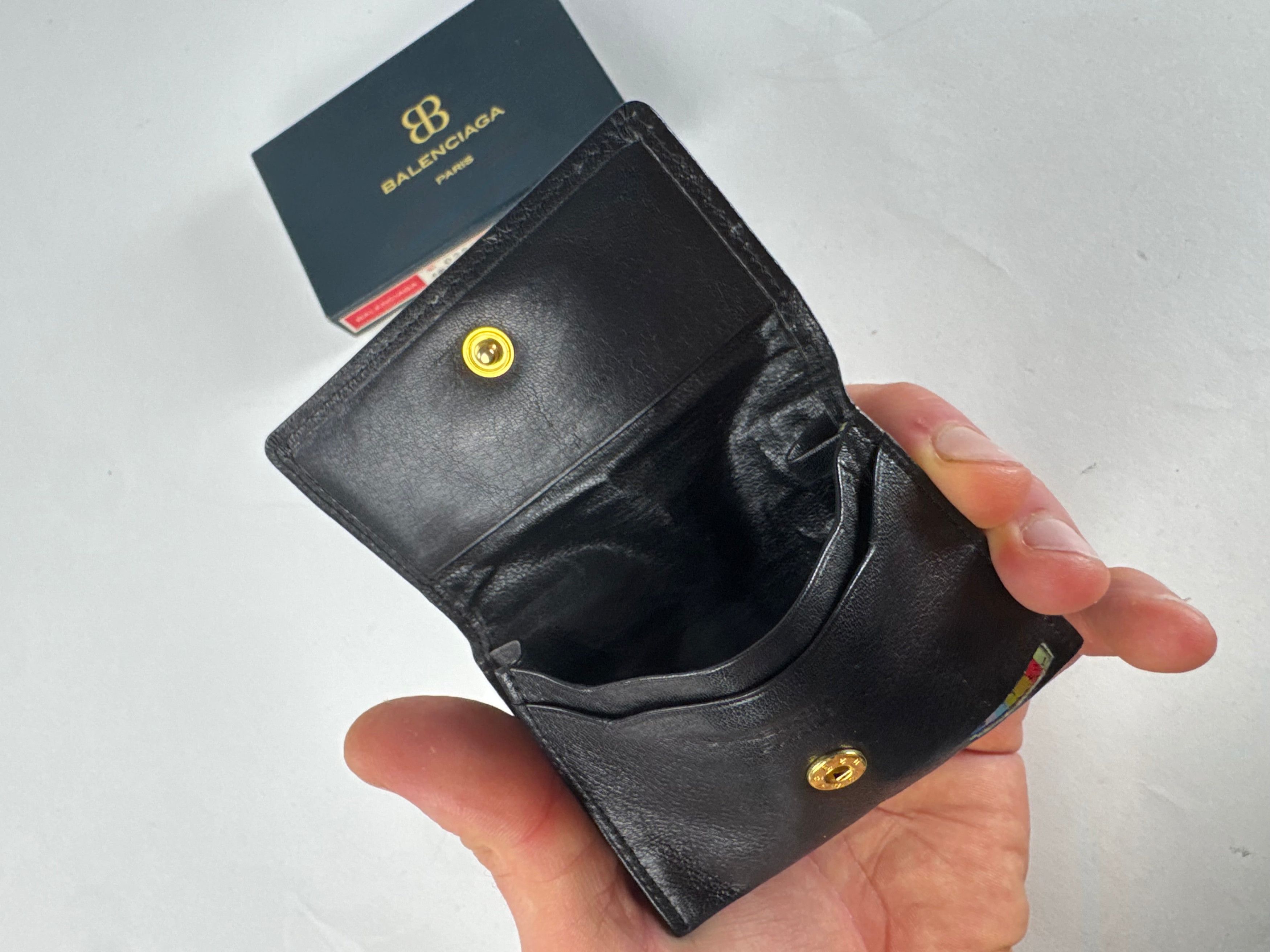 Balenciaga Vintage Leather Card Holder / Purse Black Size ONE SIZE - 6 Thumbnail