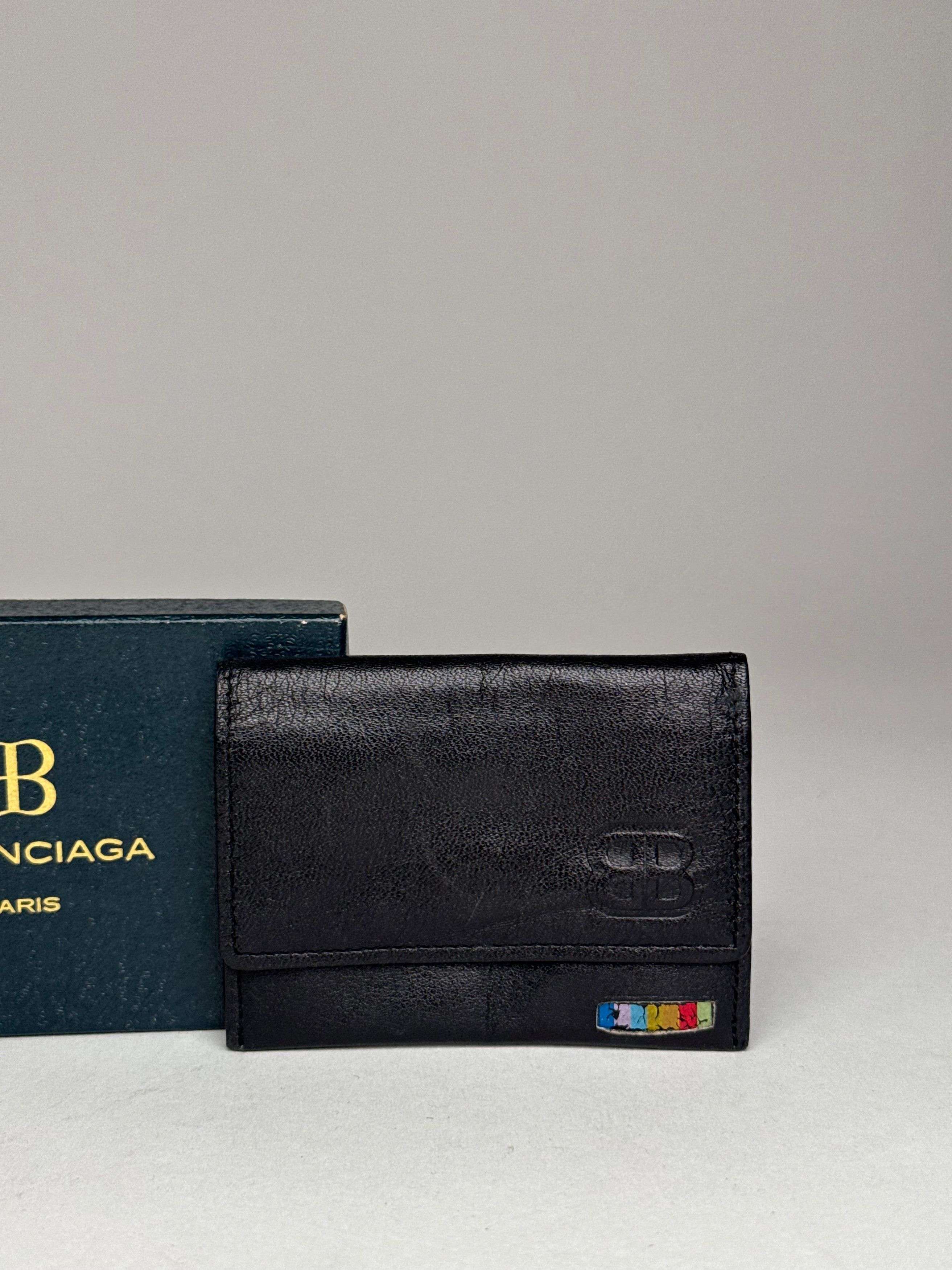 Balenciaga Vintage Leather Card Holder / Purse Black Size ONE SIZE - 5 Thumbnail