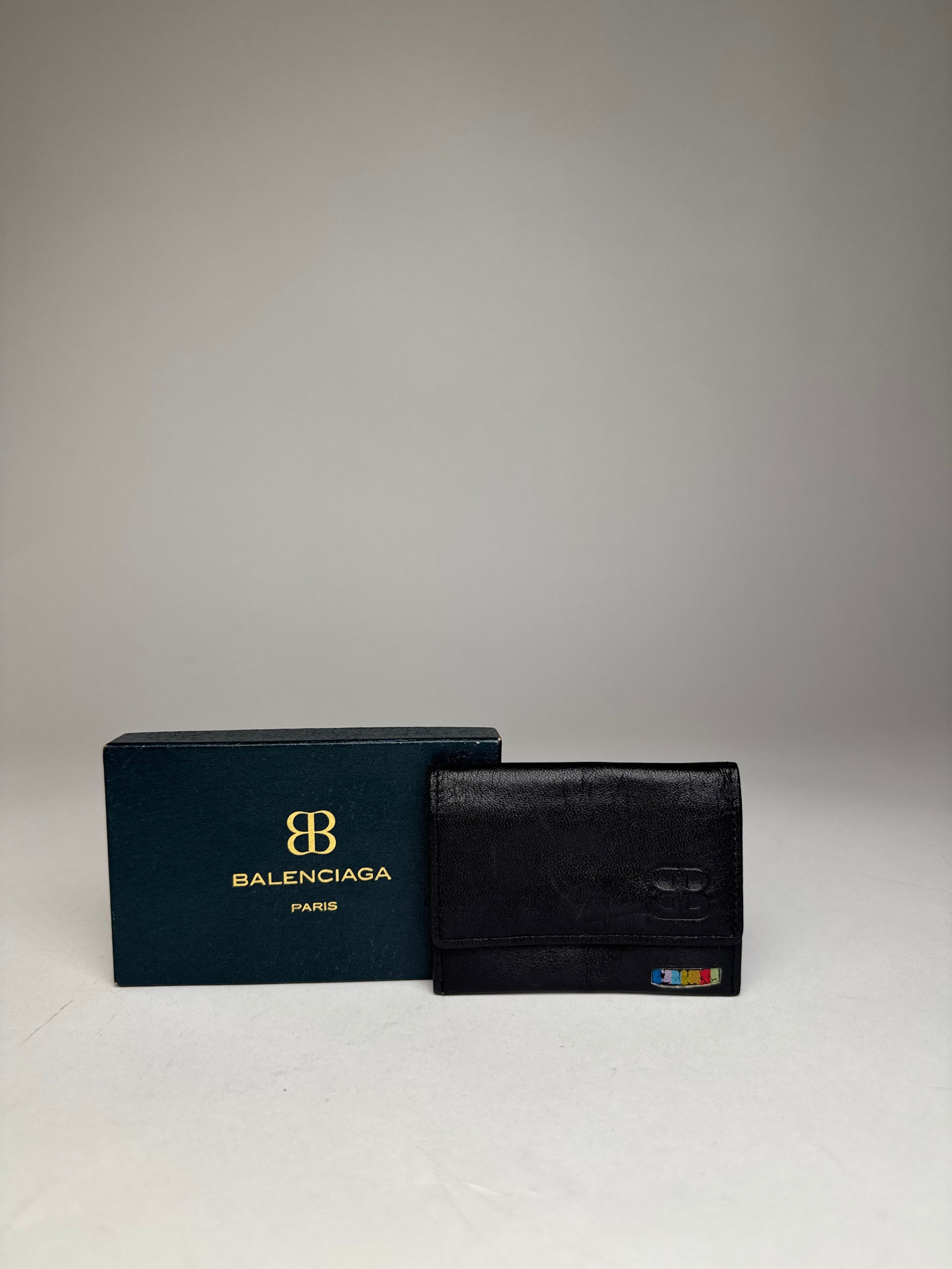 Balenciaga Vintage Leather Card Holder / Purse Black Size ONE SIZE - 10 Thumbnail