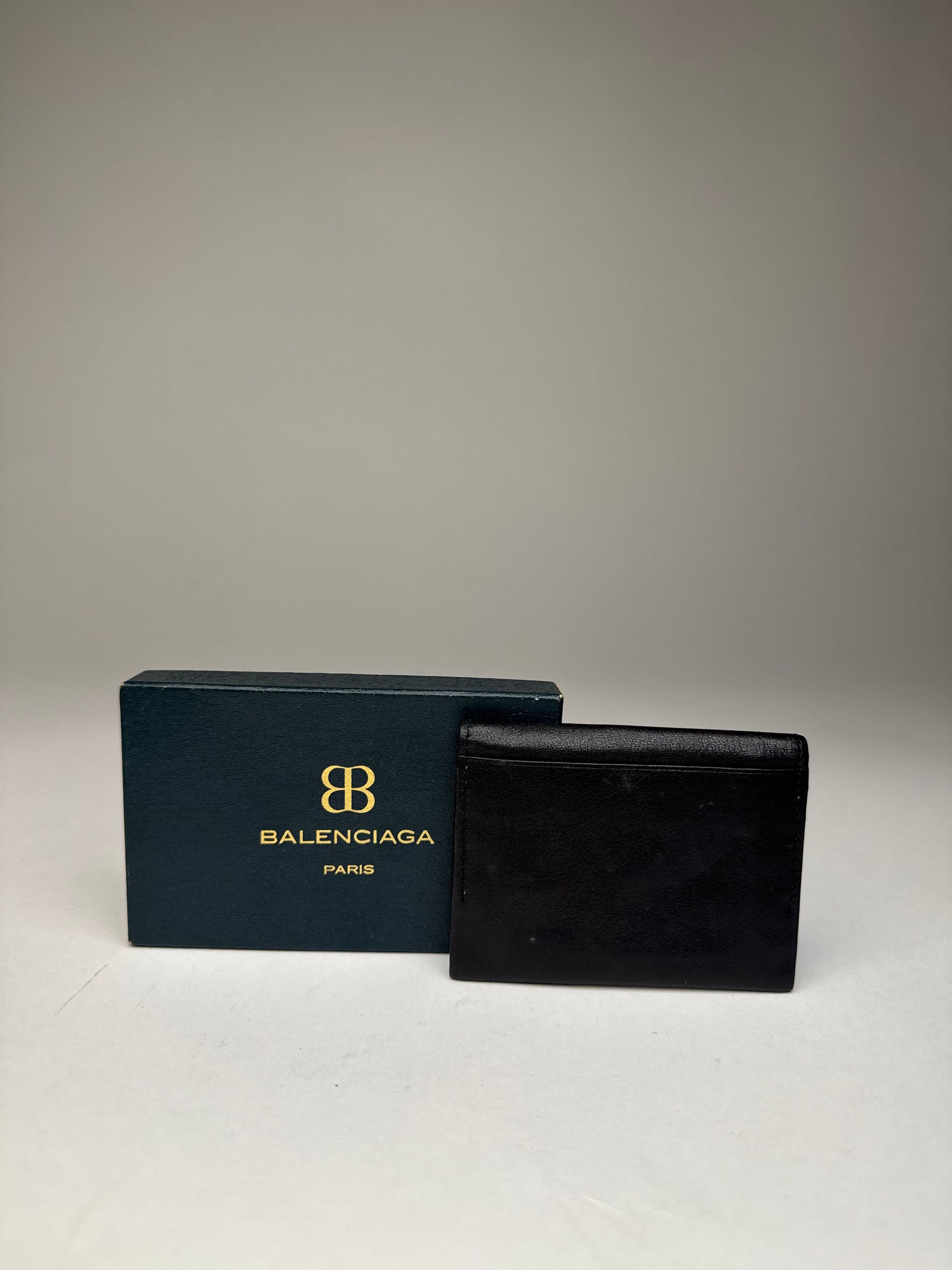 Balenciaga Vintage Leather Card Holder / Purse Black Size ONE SIZE - 2 Thumbnail