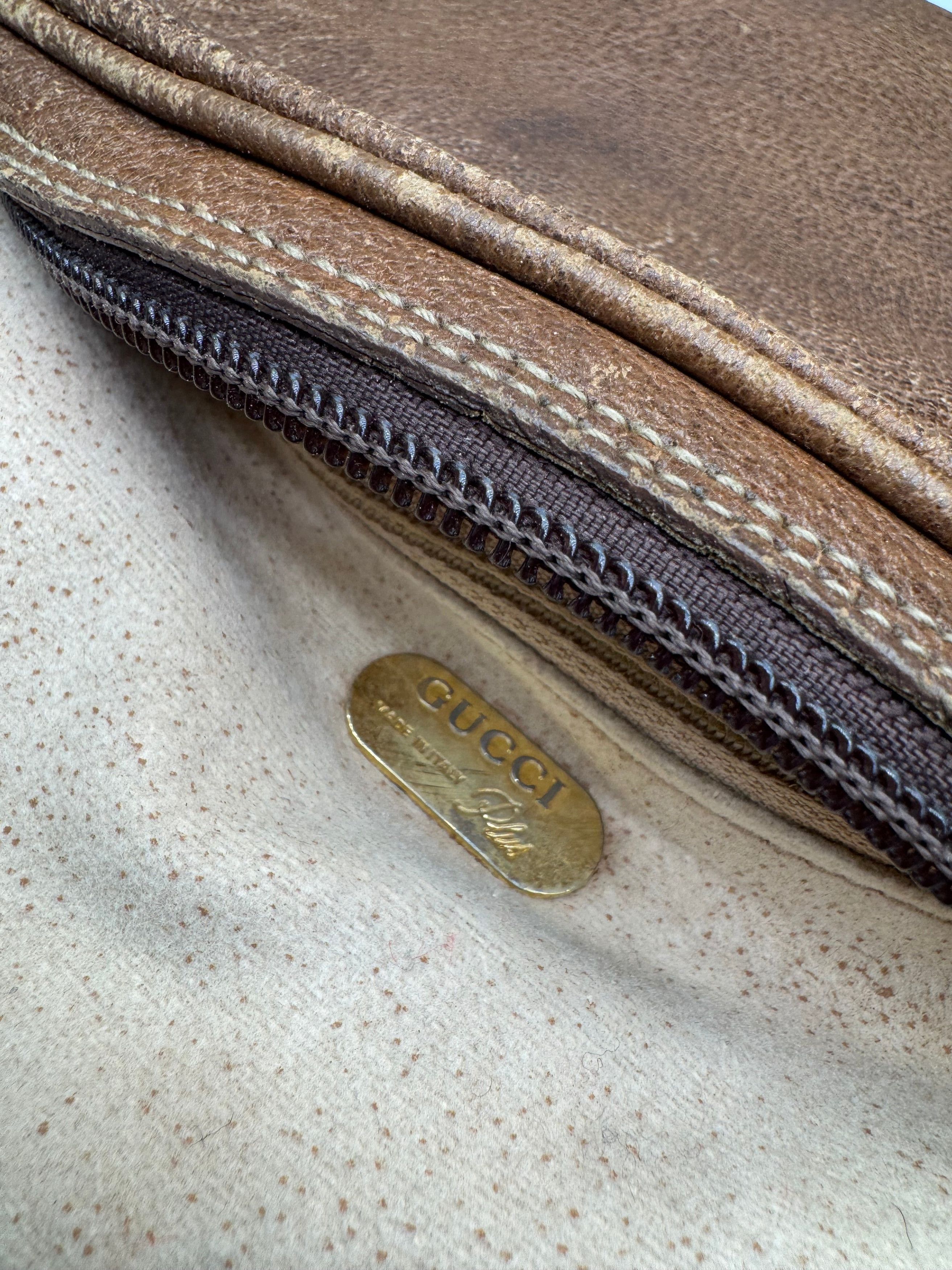 Gucci Vintage Leather Shoulder Bag Brown Size ONE SIZE - 4 Thumbnail