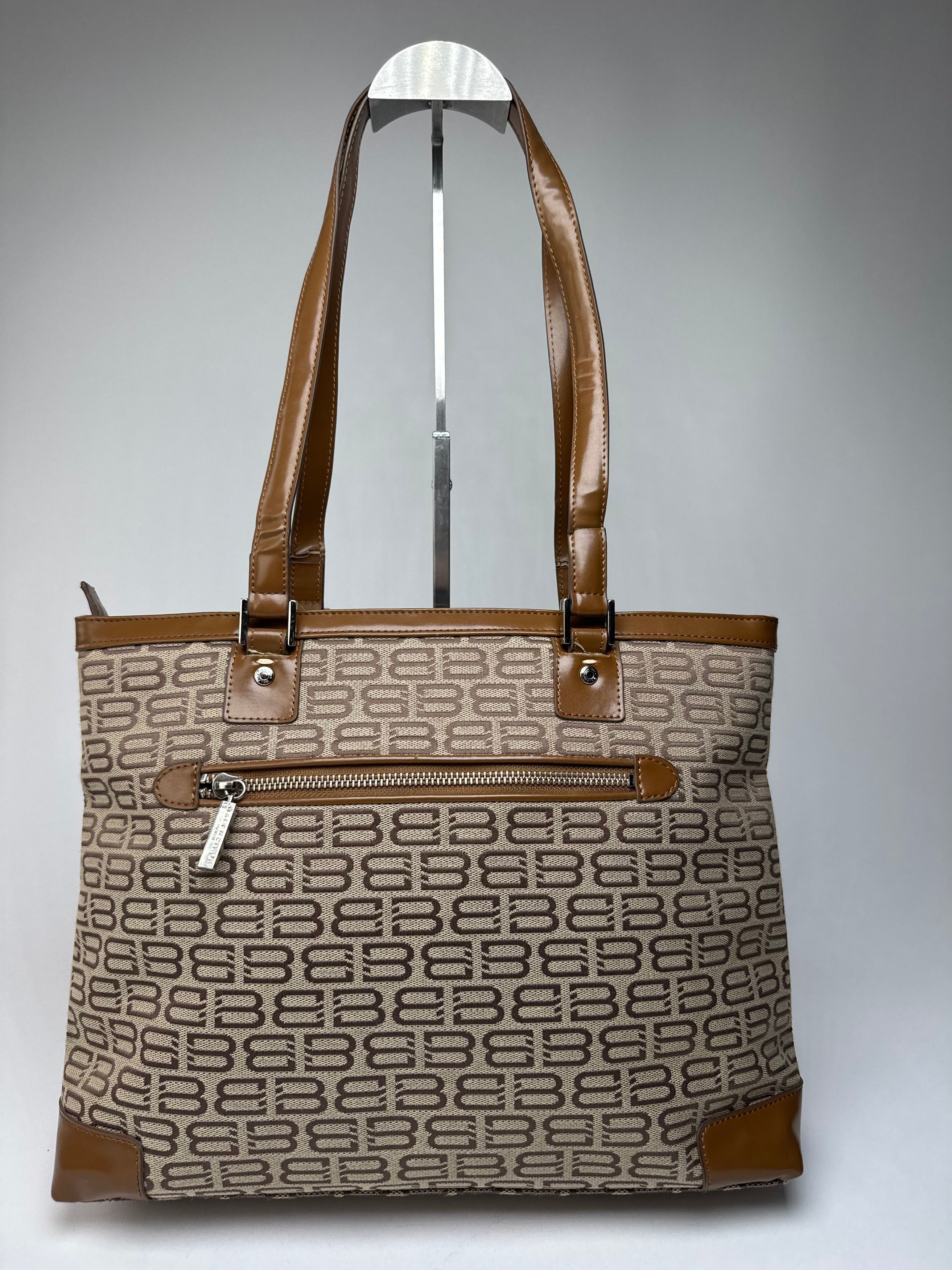 Balenciaga Vintage Monogram Handbag Beige Brown Size ONE SIZE - 11 Thumbnail