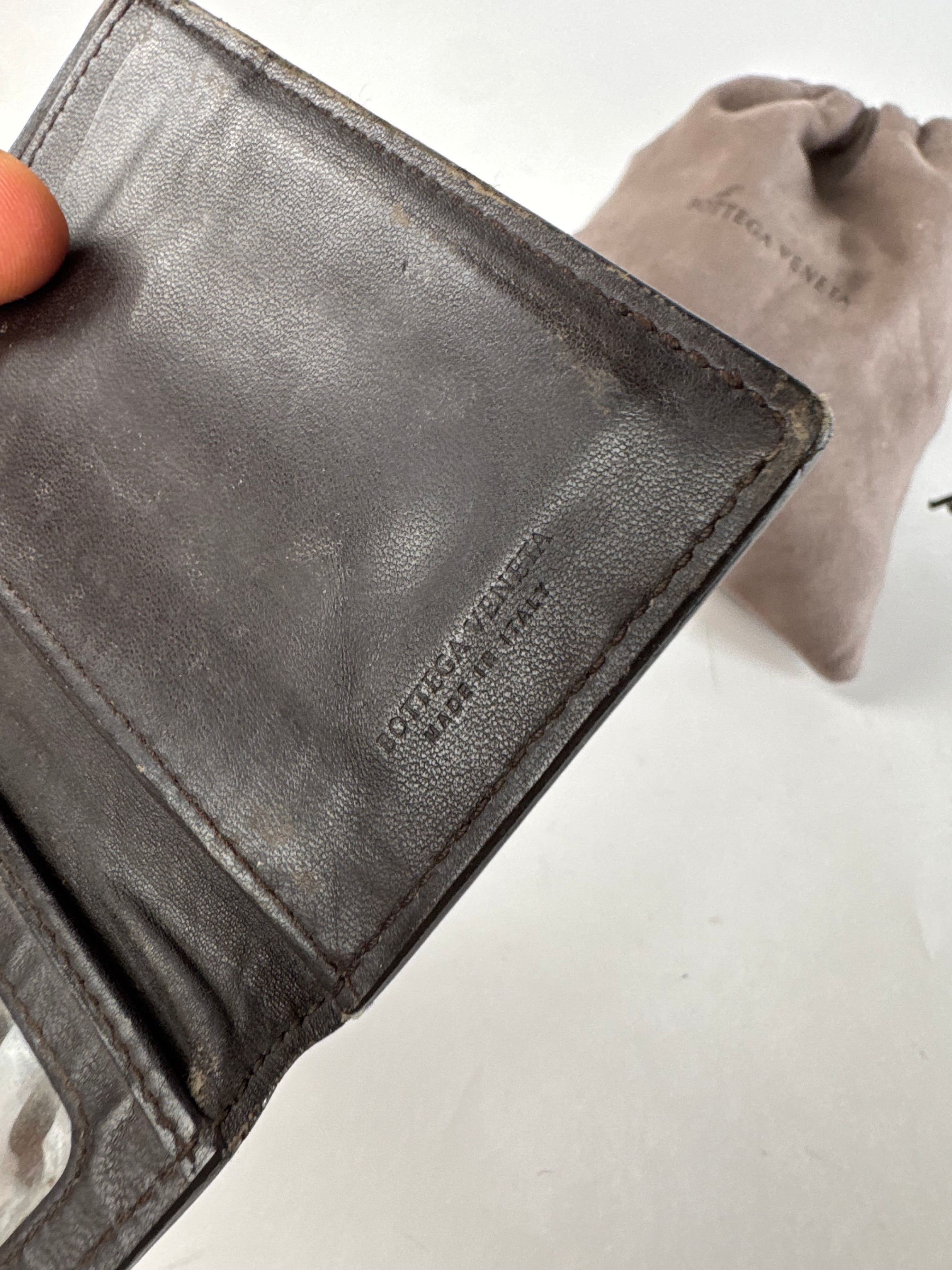 Bottega Veneta Vintage Intrecciato Leather Card Holder Brown Size ONE SIZE - 6 Thumbnail