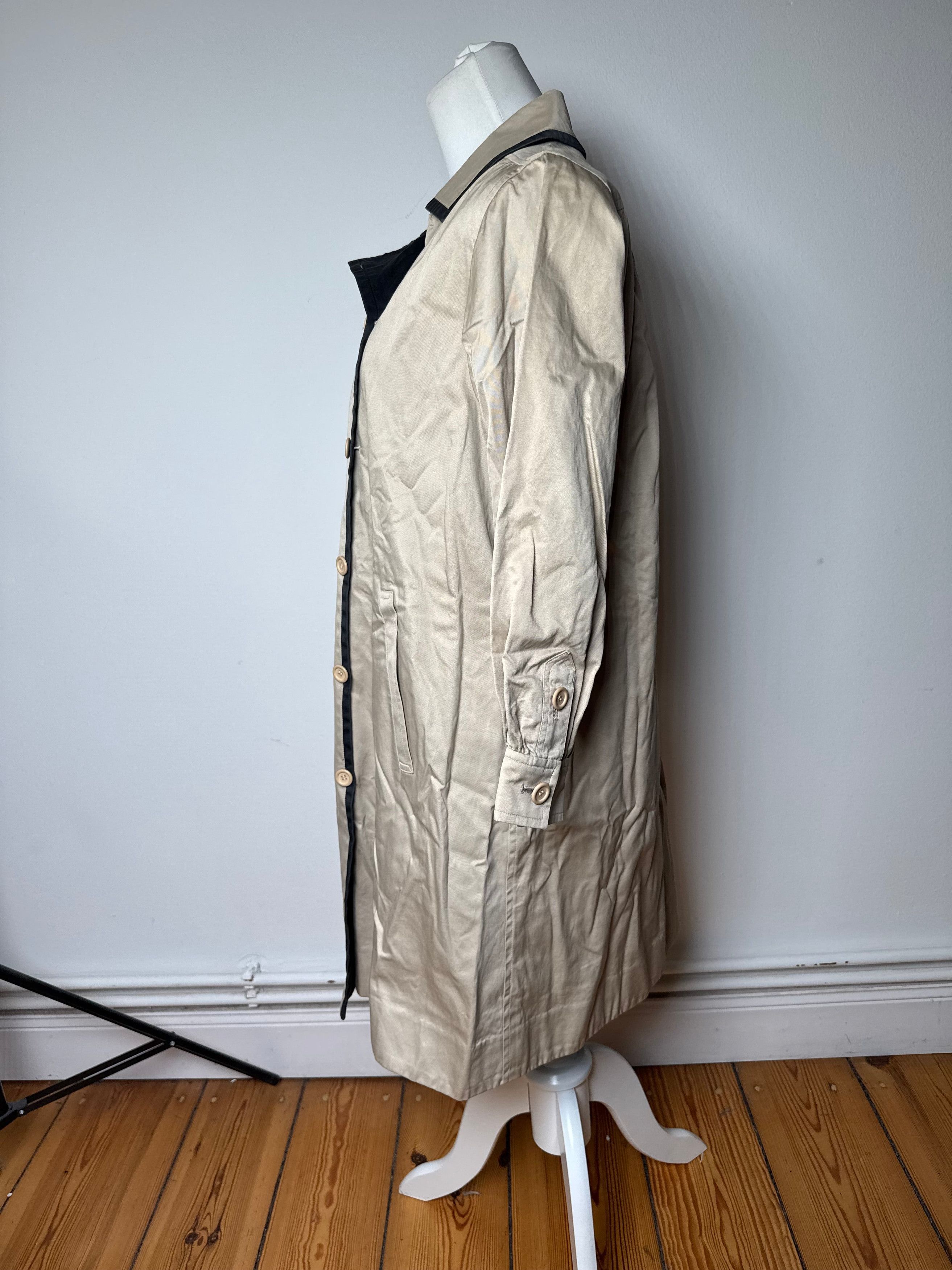 Other Vintage Yves Saint Laurent Canvas Trenchcoat Beige Black S Size S / US 4 / IT 40 - 3 Thumbnail