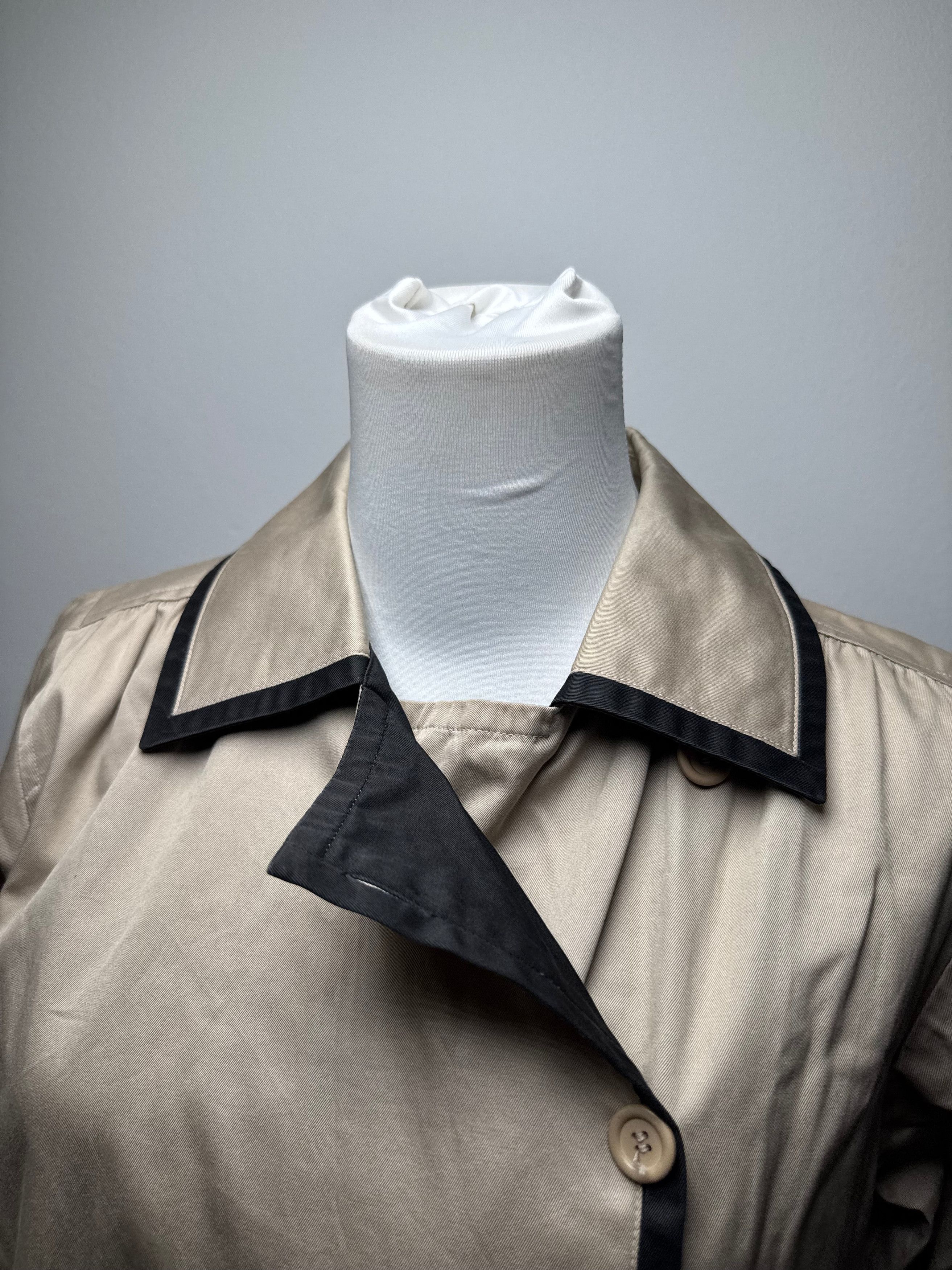 Other Vintage Yves Saint Laurent Canvas Trenchcoat Beige Black S Size S / US 4 / IT 40 - 2 Thumbnail
