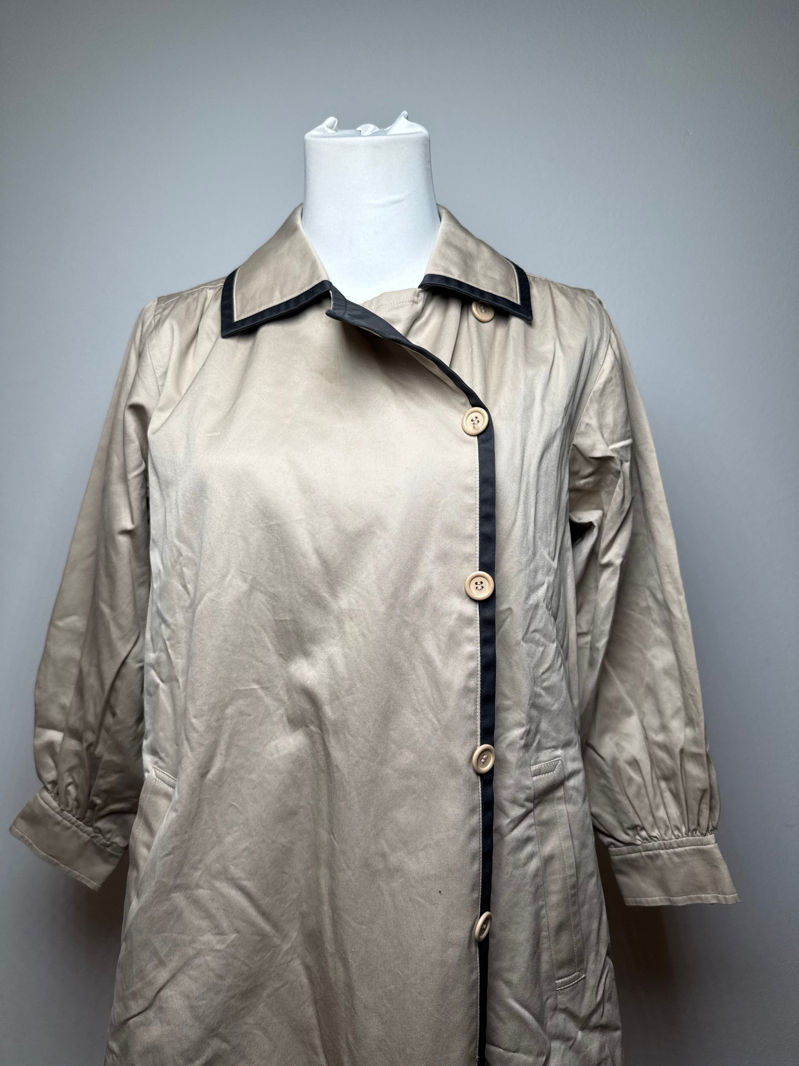 Other Vintage Yves Saint Laurent Canvas Trenchcoat Beige Black S Size S / US 4 / IT 40 - 14 Thumbnail